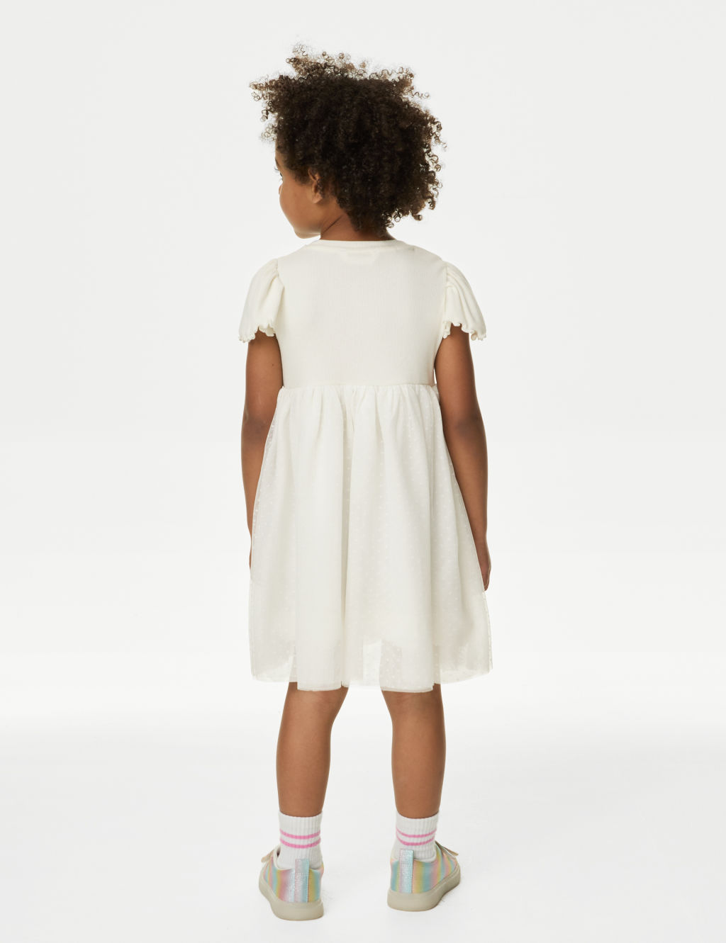 Cotton Rich Tulle Spotted Dress (2-8 Yrs) 4 of 4