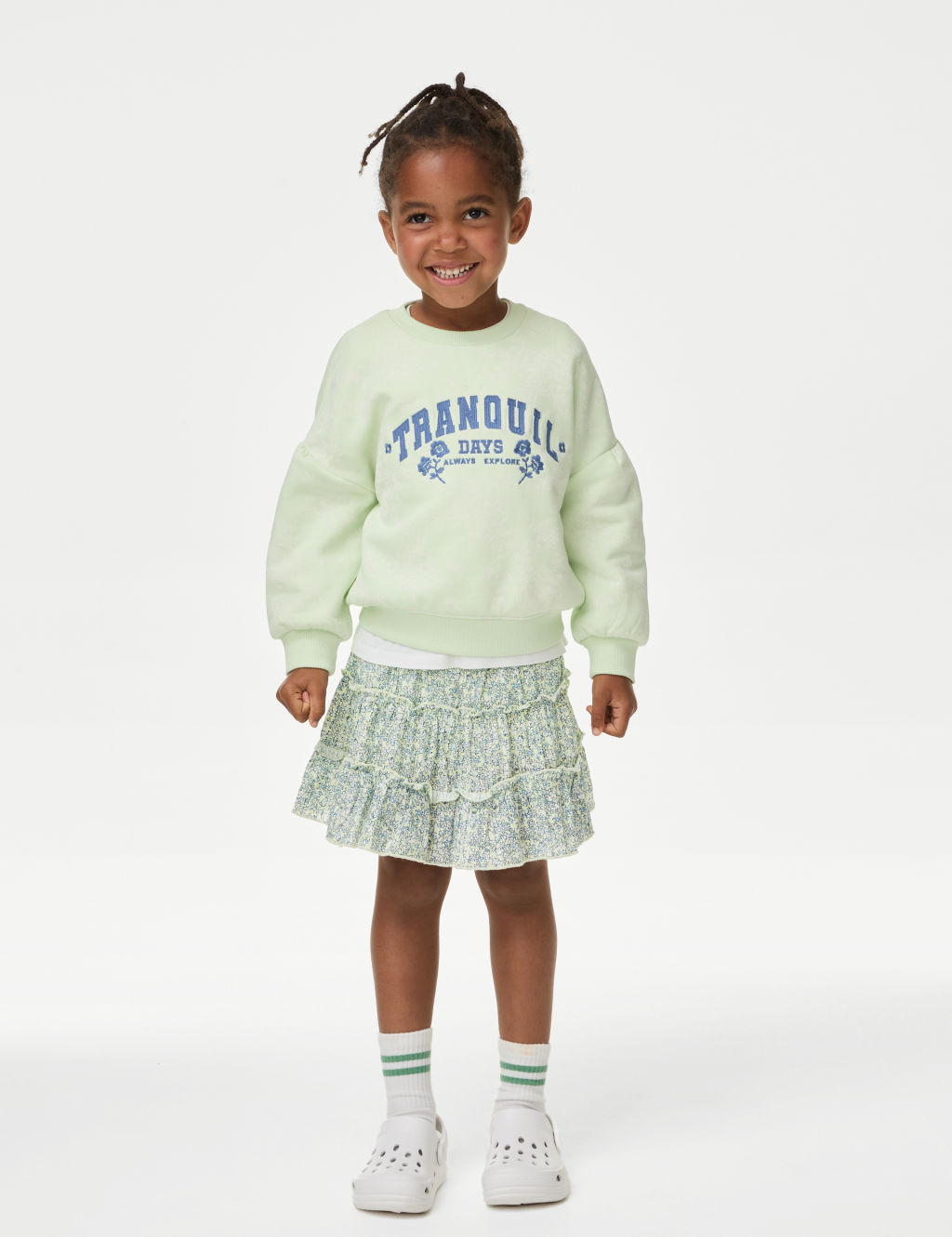 Cotton Rich Floral Skirt (2-8 Yrs)