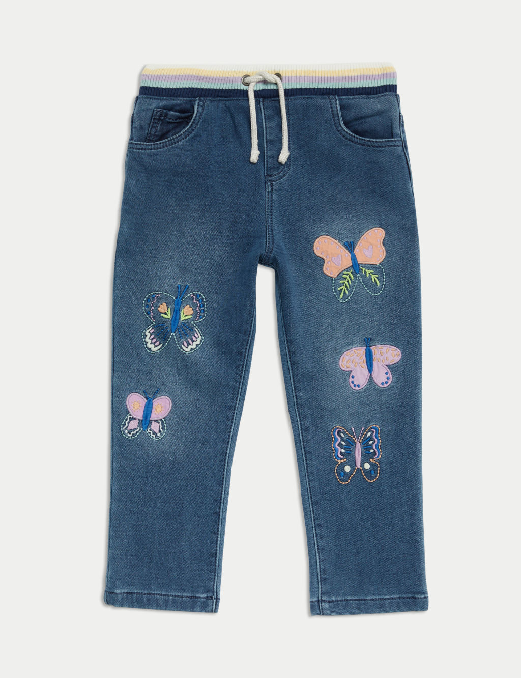 Cotton Rich Elasticated Waist Jeans (2-8 Yrs) 1 of 5