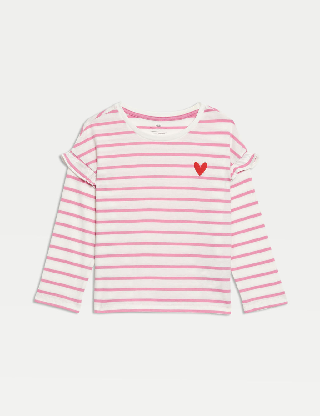 Pure Cotton Striped Top (2-8 Yrs) 1 of 5