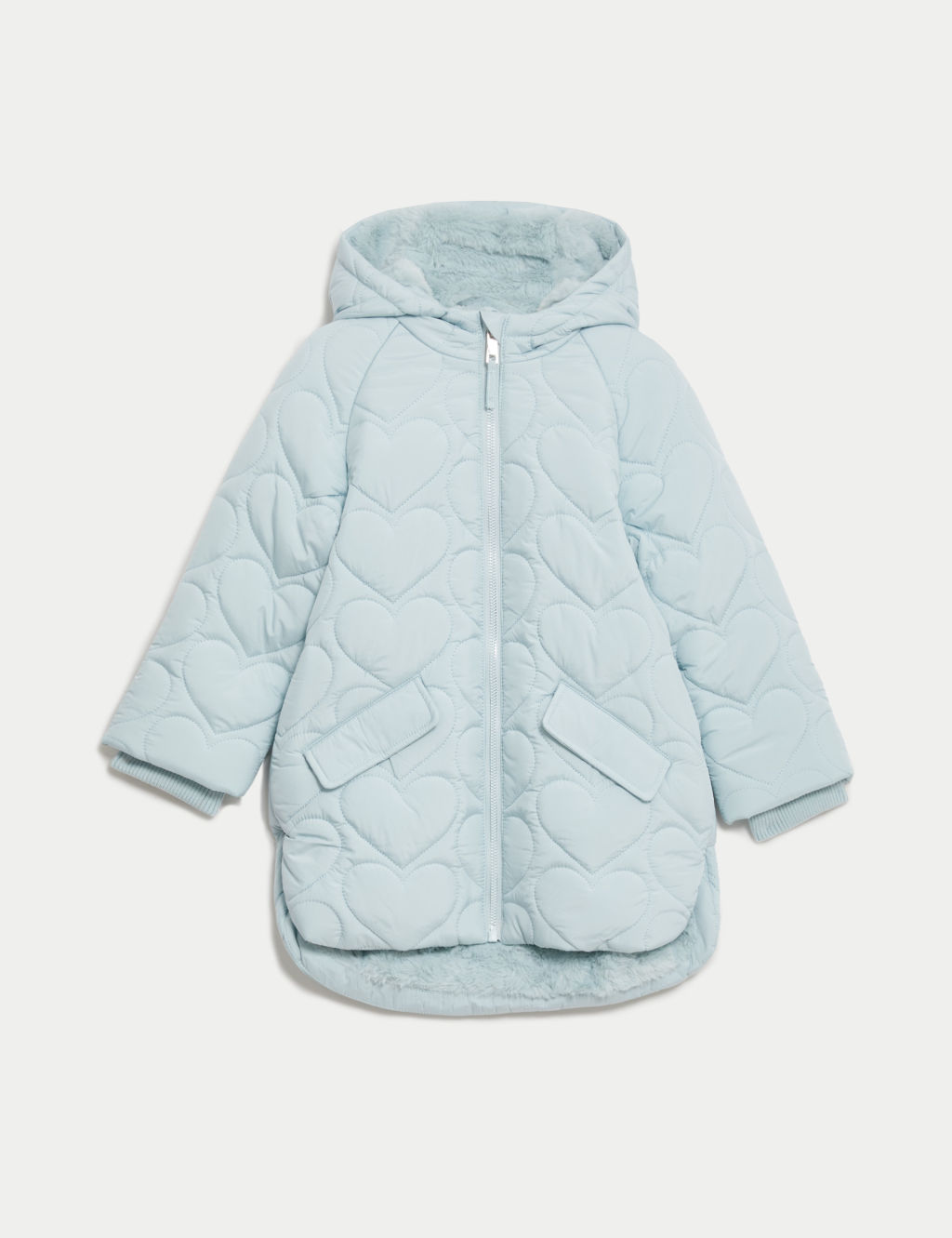 Hooded Heart Quilt Padded Coat (2-8 Yrs)