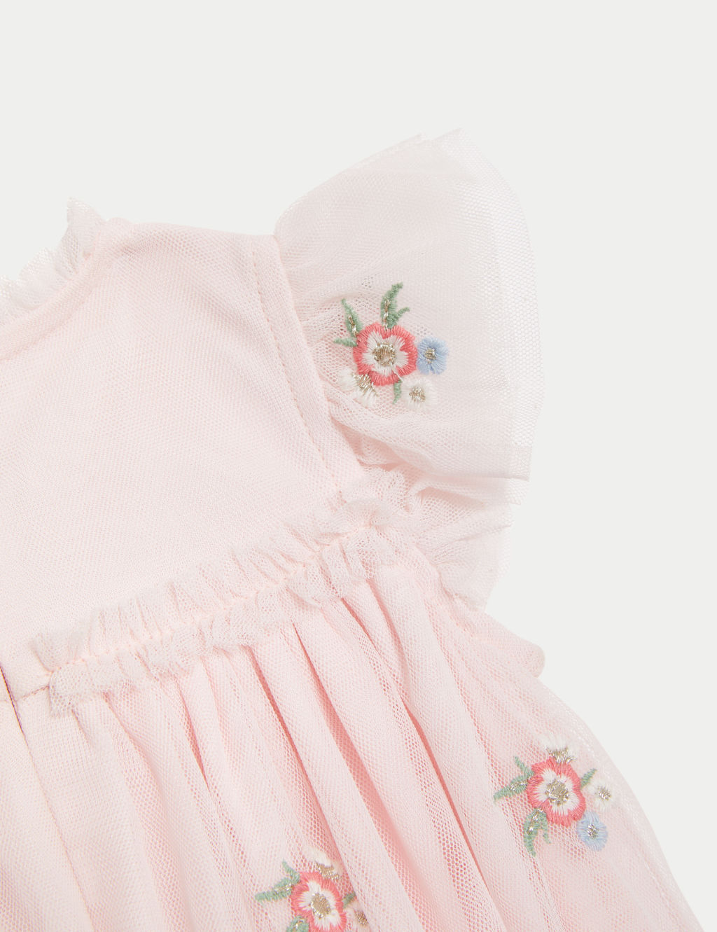 Floral Embroidered Tiered Occasion Dress (0-3 Yrs) 4 of 5