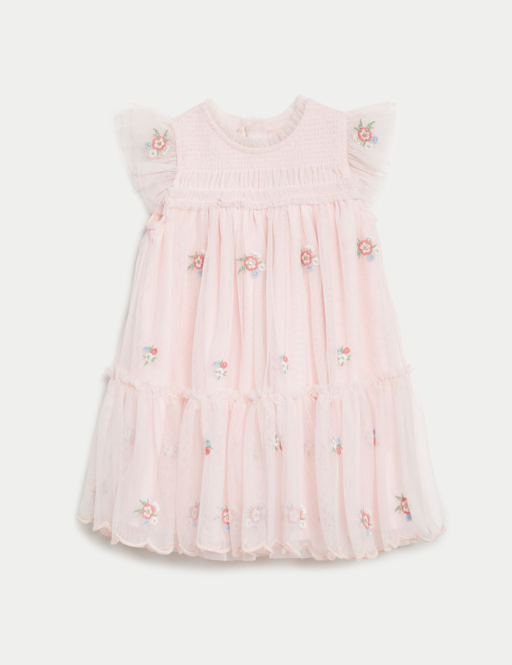 Floral Embroidered Tiered Occasion Dress (0-3 Yrs) 1 of 5