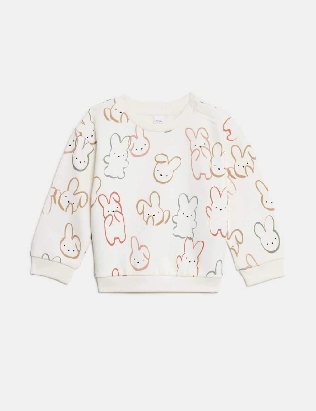 Cotton Rich Bunny Sweatshirt (0-3 Yrs) 3 of 3