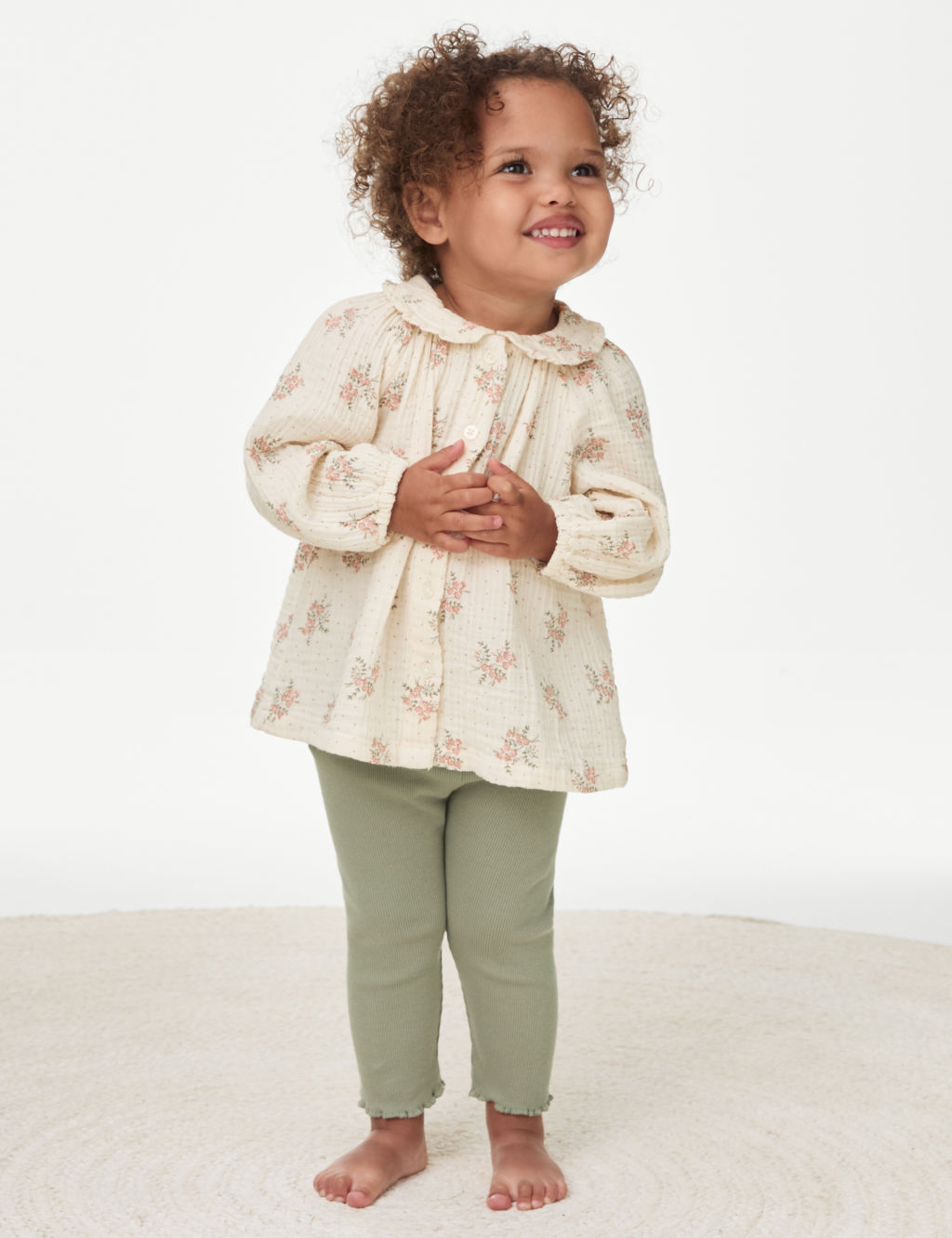 2pc Cotton Rich Floral Outfit (0-3 Yrs)