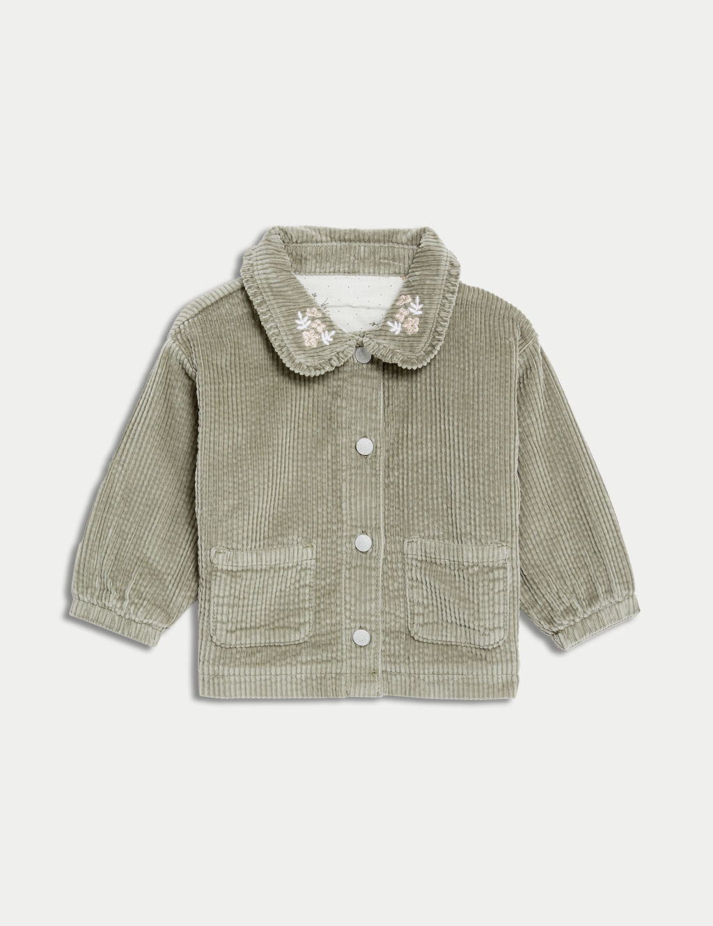 Pure Cotton Floral Embroidered Jacket (0-3 Yrs)