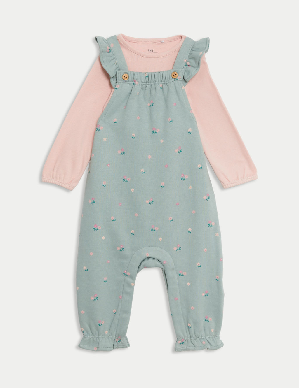 2pc Cotton Rich Ditsy Floral Outfit (0-3 Yrs)