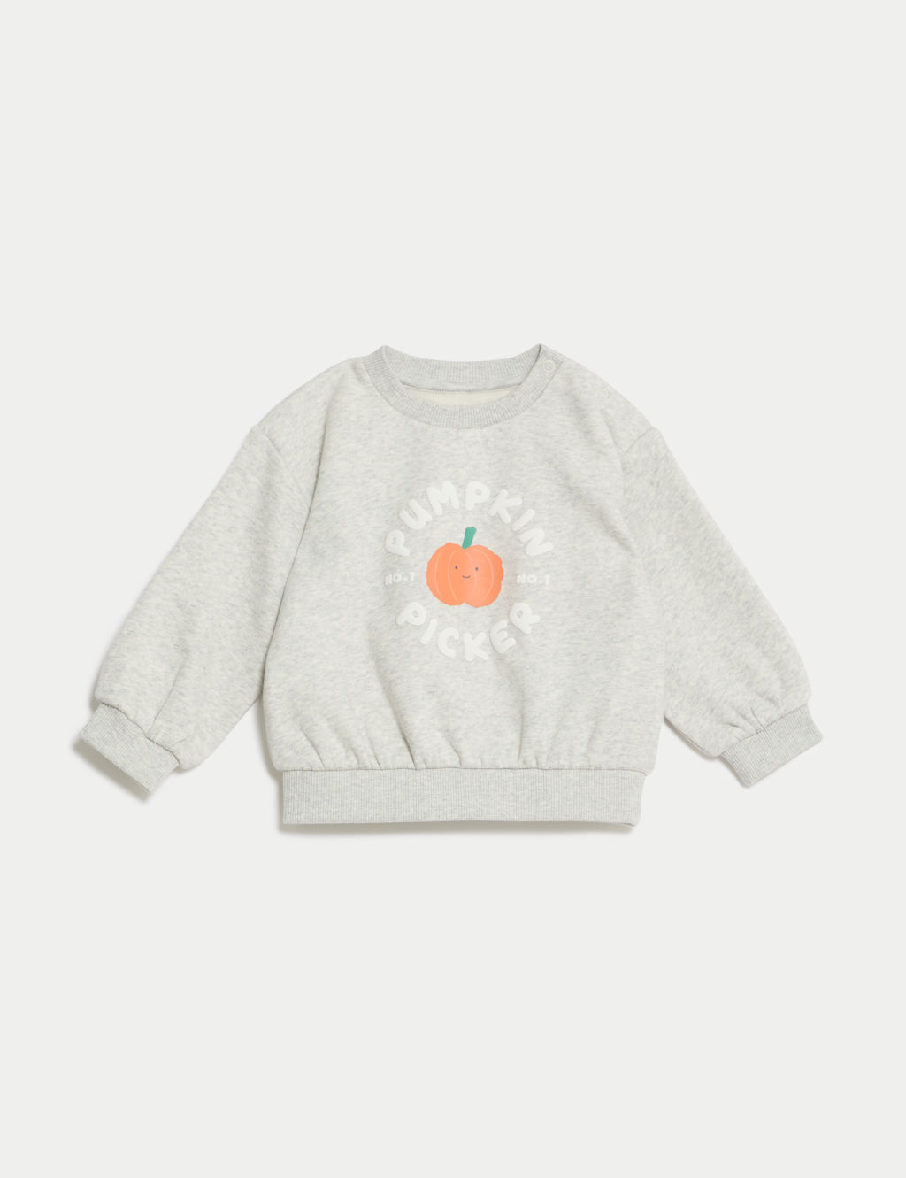 Cotton Rich Pumpkin Picker Halloween Sweatshirt (0-3 Yrs)