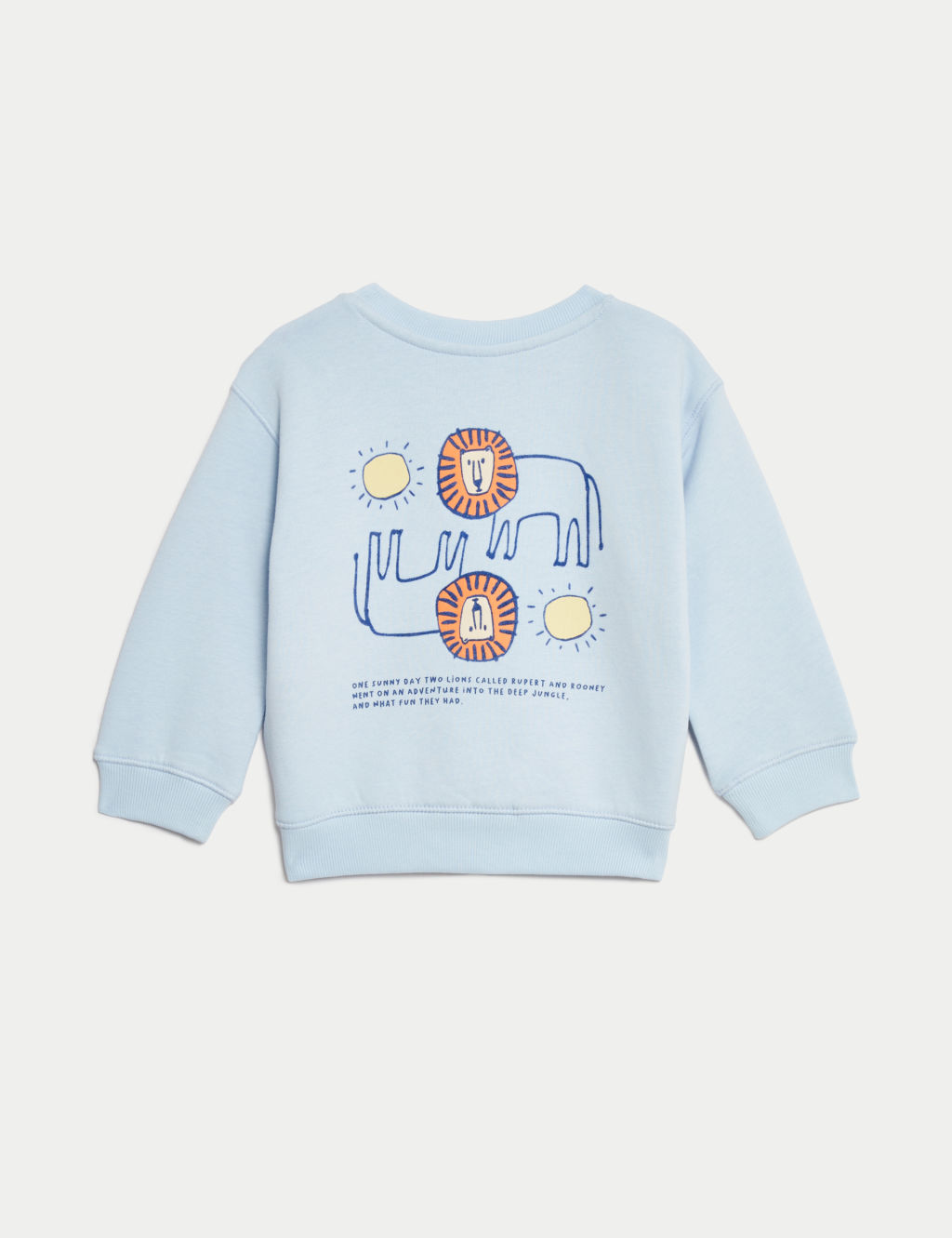 Cotton Rich Lion Sweatshirt (0-3 Yrs) 1 of 3