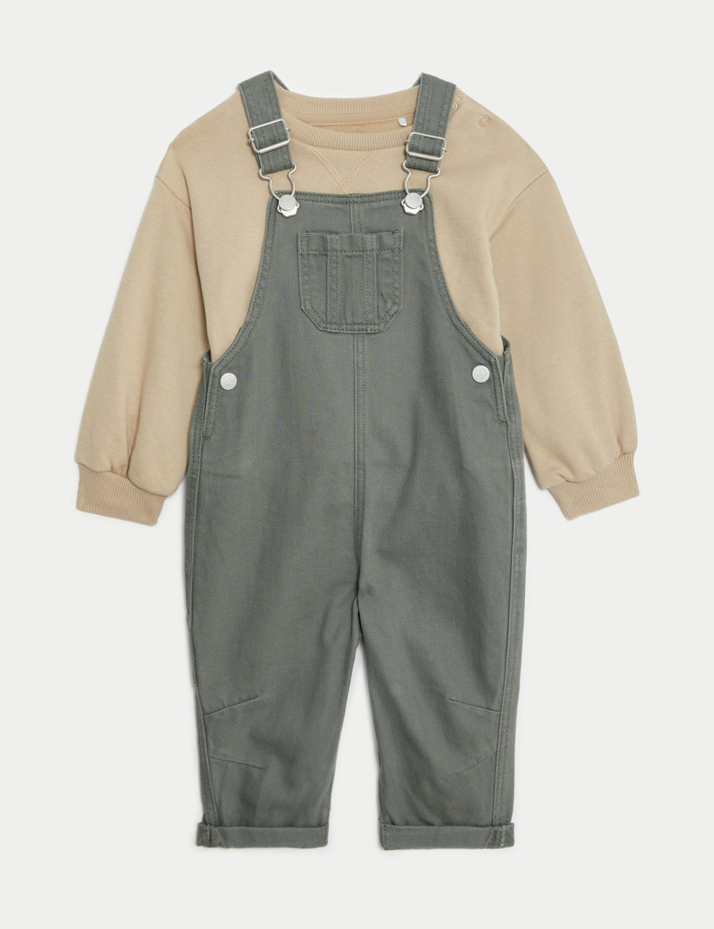 2pc Cotton Rich Denim Dungaree Outfit (0-3 Yrs)