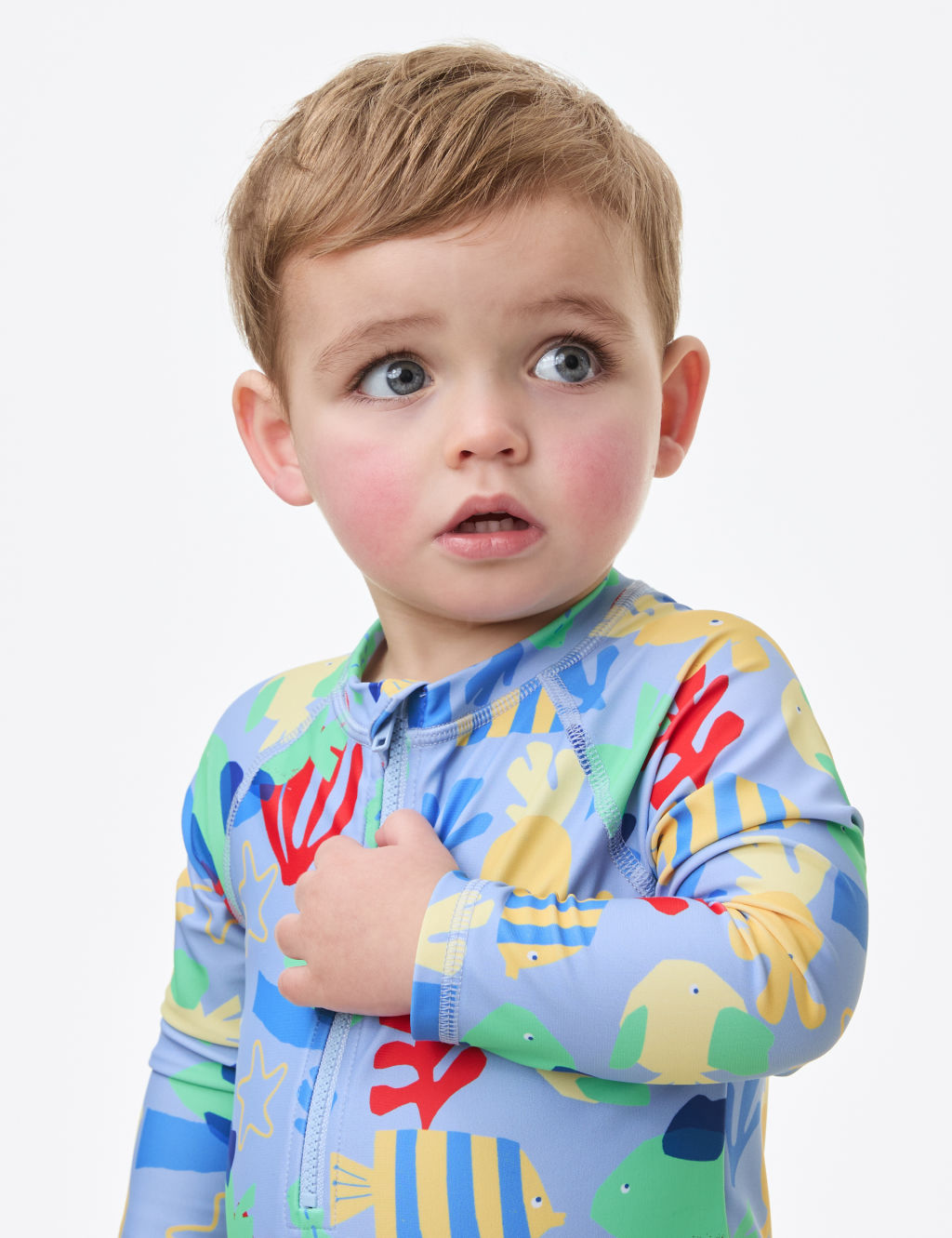 2pc Sea Print Long Sleeve Swim Set (0-3 Yrs) | M&S Collection | M&S
