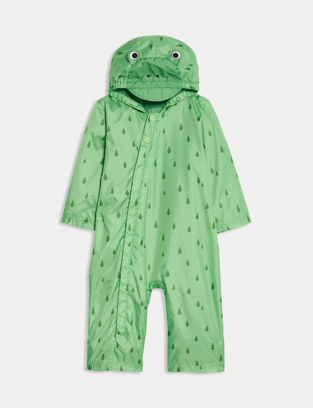 Hooded Frog Puddlesuit (0-3 Yrs) 1 of 8