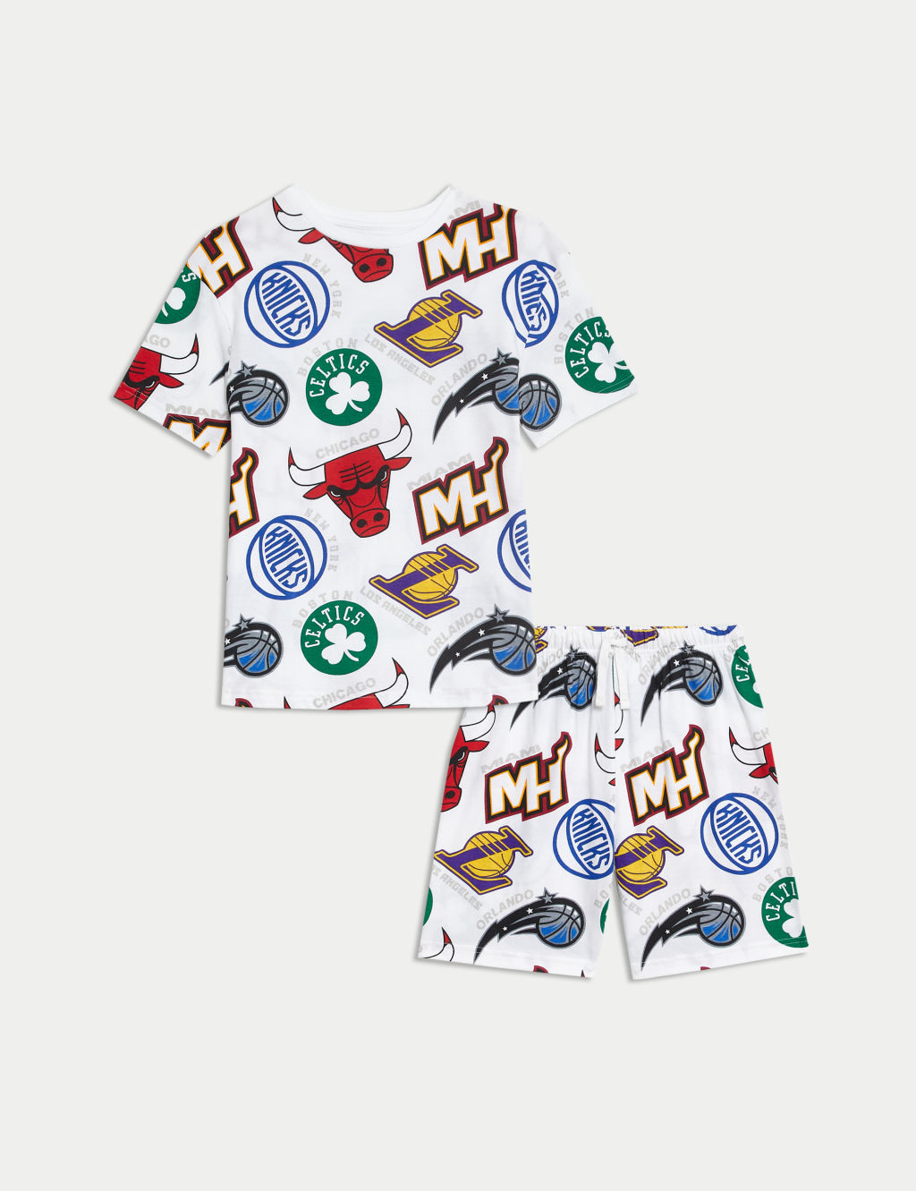 NBA Pure Cotton Printed Pyjamas (6-16 Yrs) 1 of 5