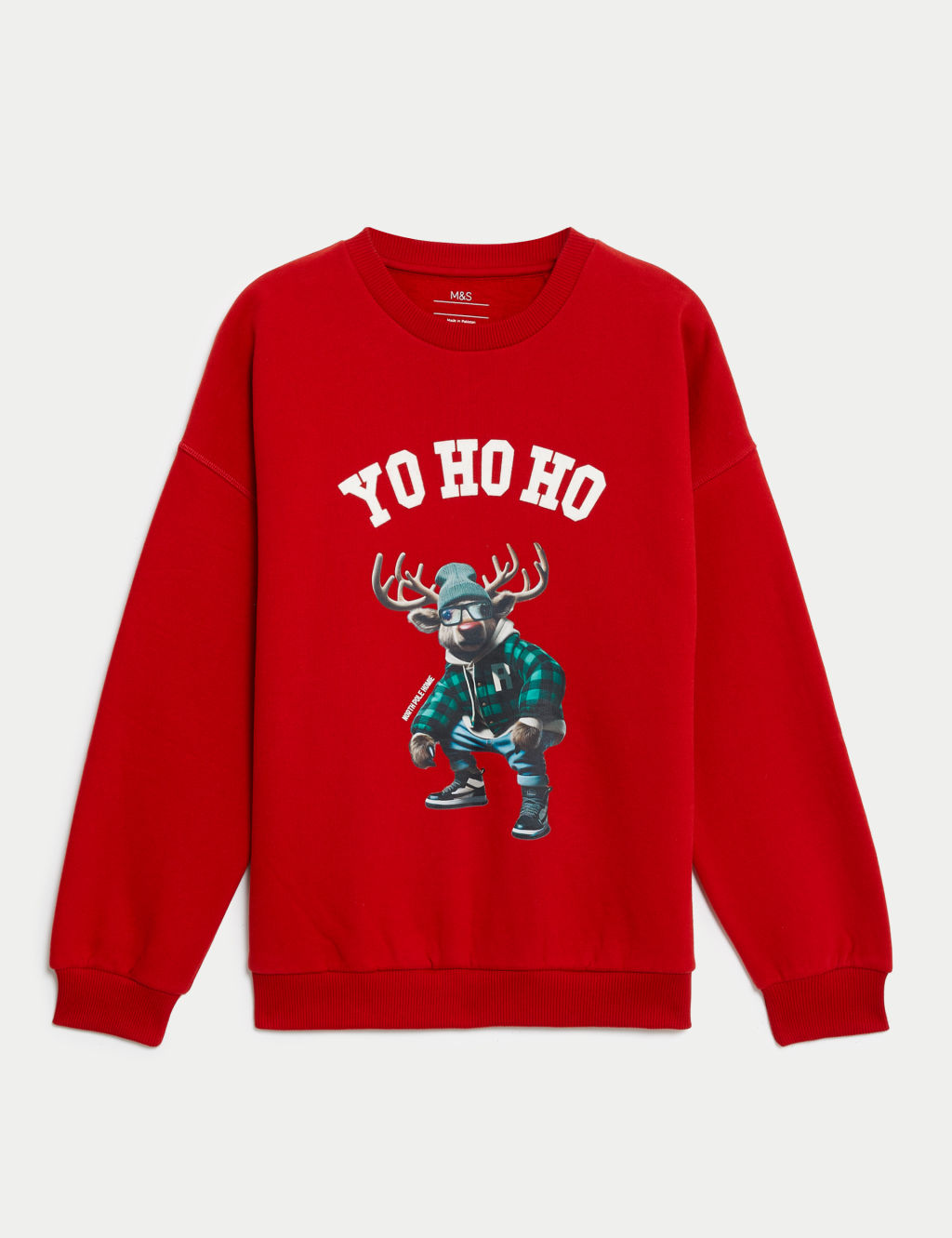 Cotton Rich Reindeer Sweatshirt (6-16 Yrs)