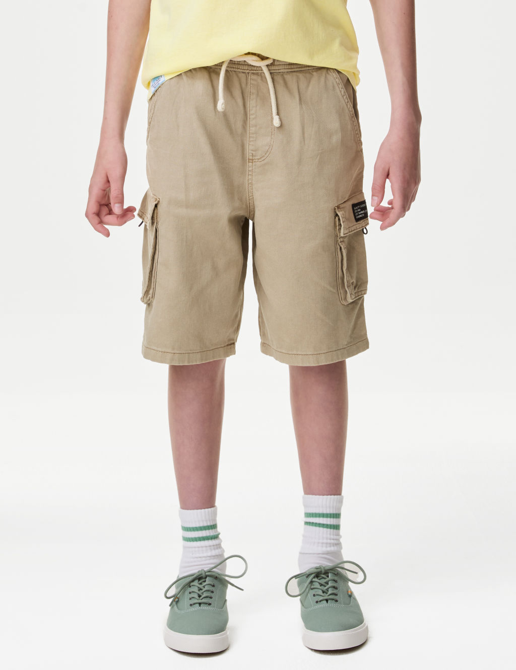 Pure Cotton Cargo Shorts (6-16 Yrs) 4 of 5