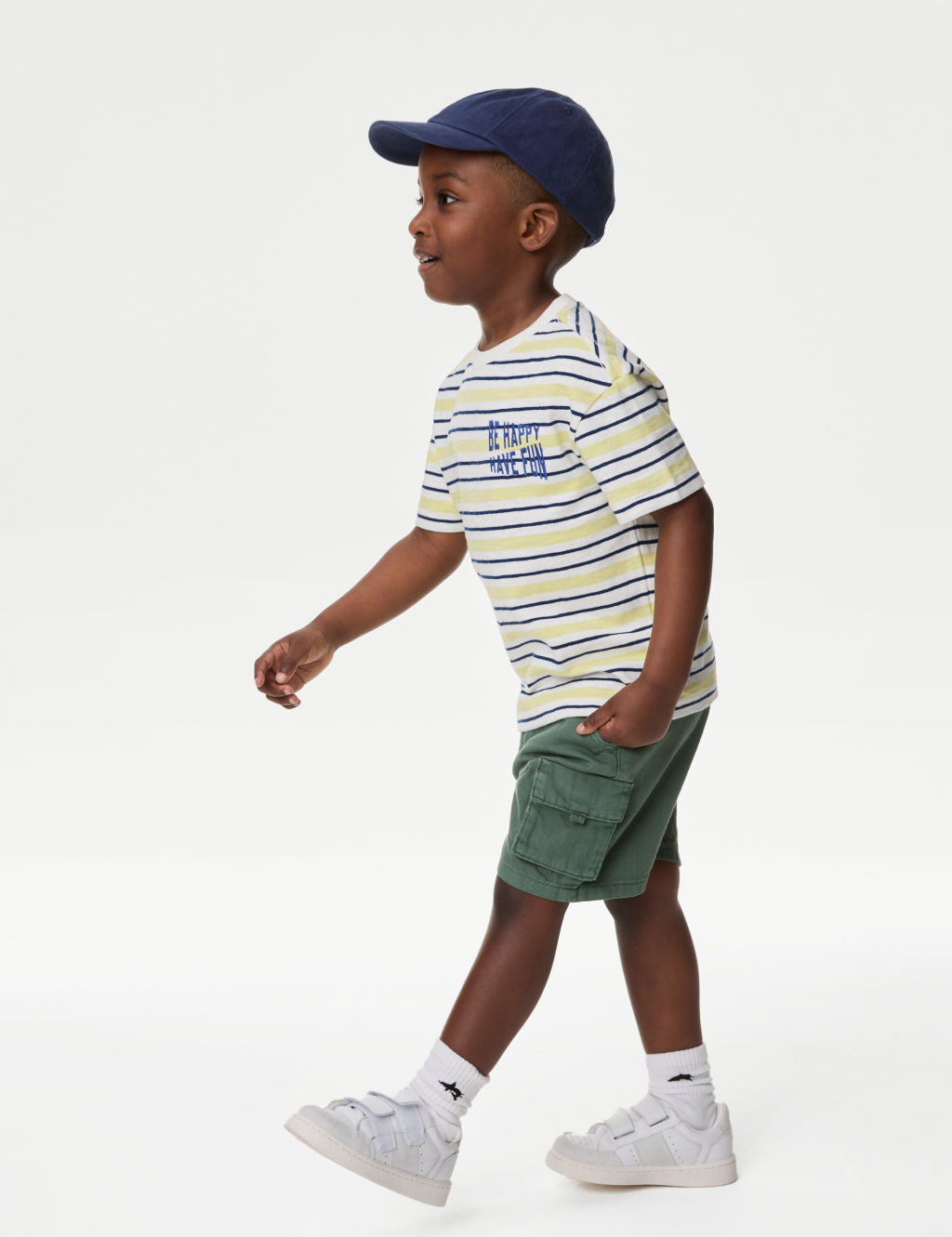 Pure Cotton Cargo Shorts (2-8 Yrs)