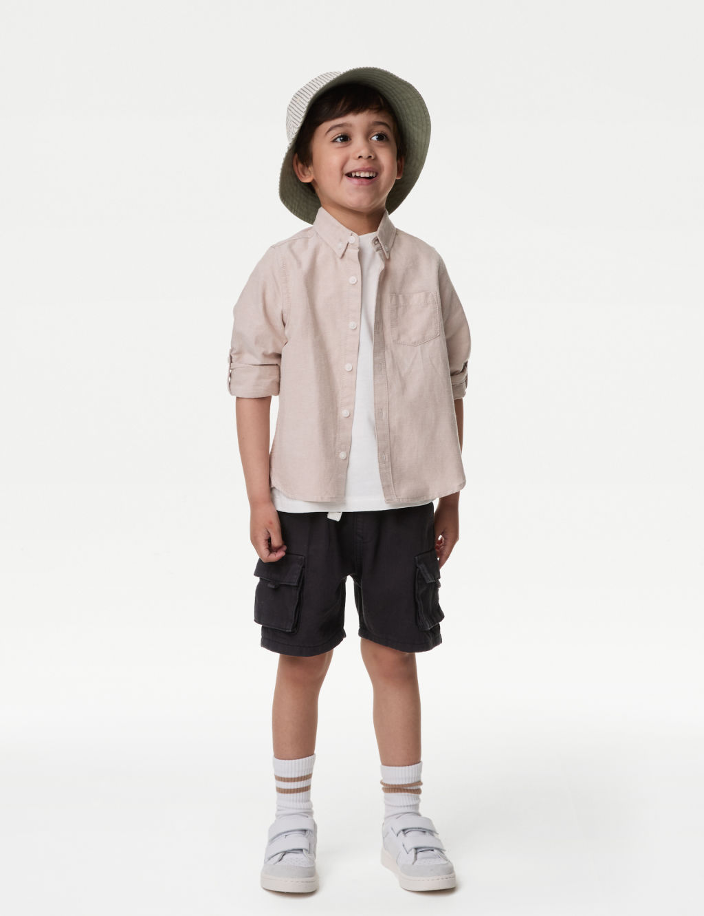 Pure Cotton Cargo Shorts (2-8 Yrs)