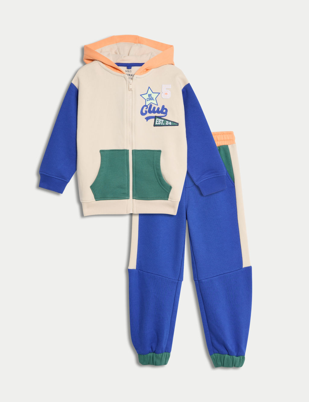 Cotton Rich Colour Block Outfit (2-8 Yrs)