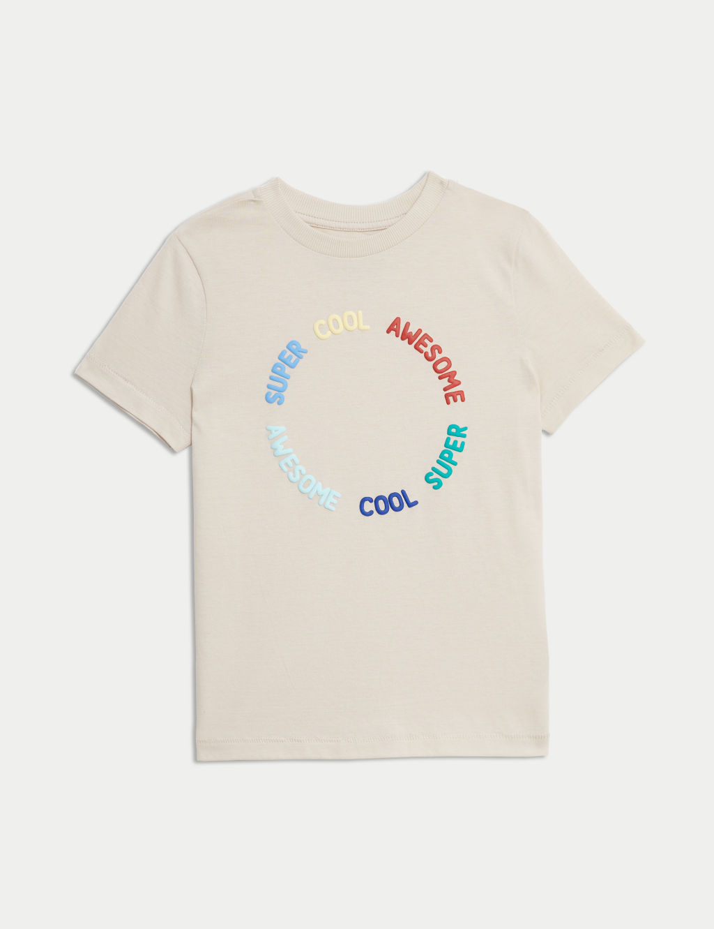 Pure Cotton Slogan T-Shirt (2-8 Yrs)