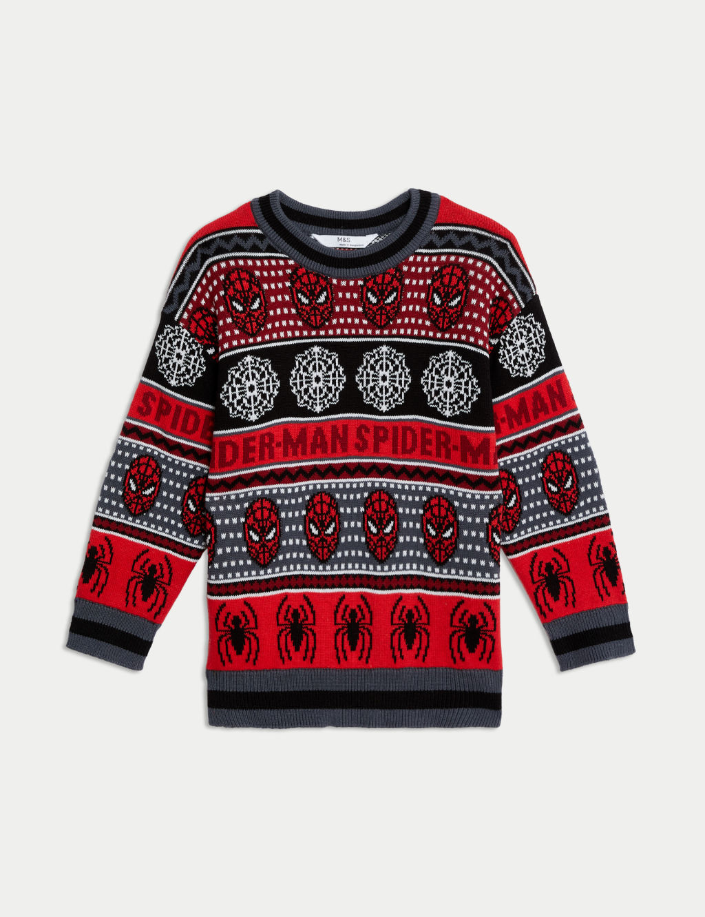 Pure Cotton Spider-Man™ Jumper (2-8 Yrs)