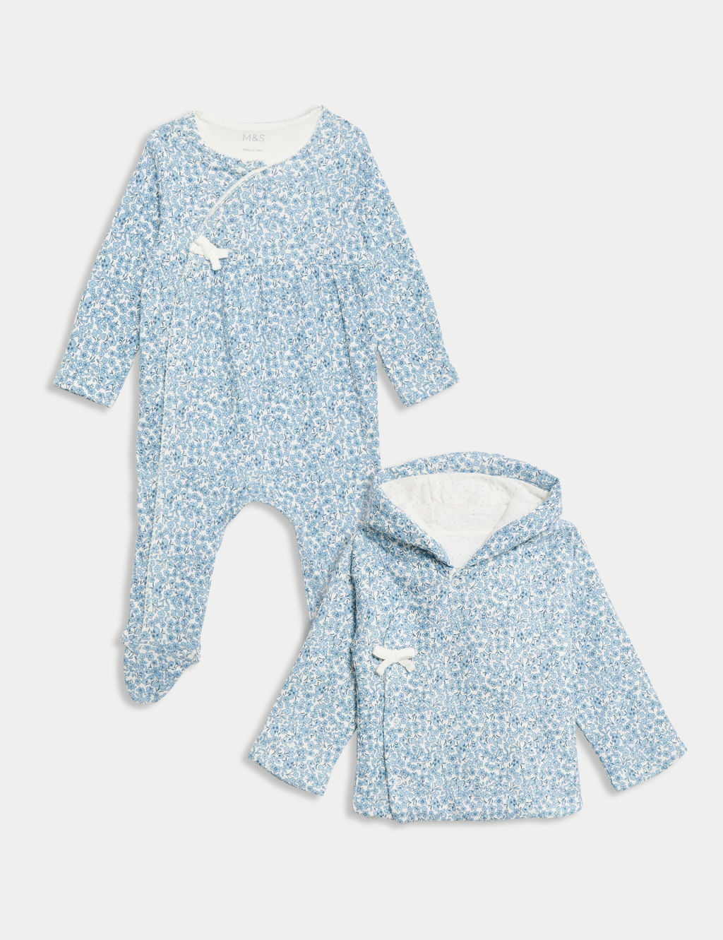 2pc Pure Cotton Floral Gift Set (0-6 Mths)