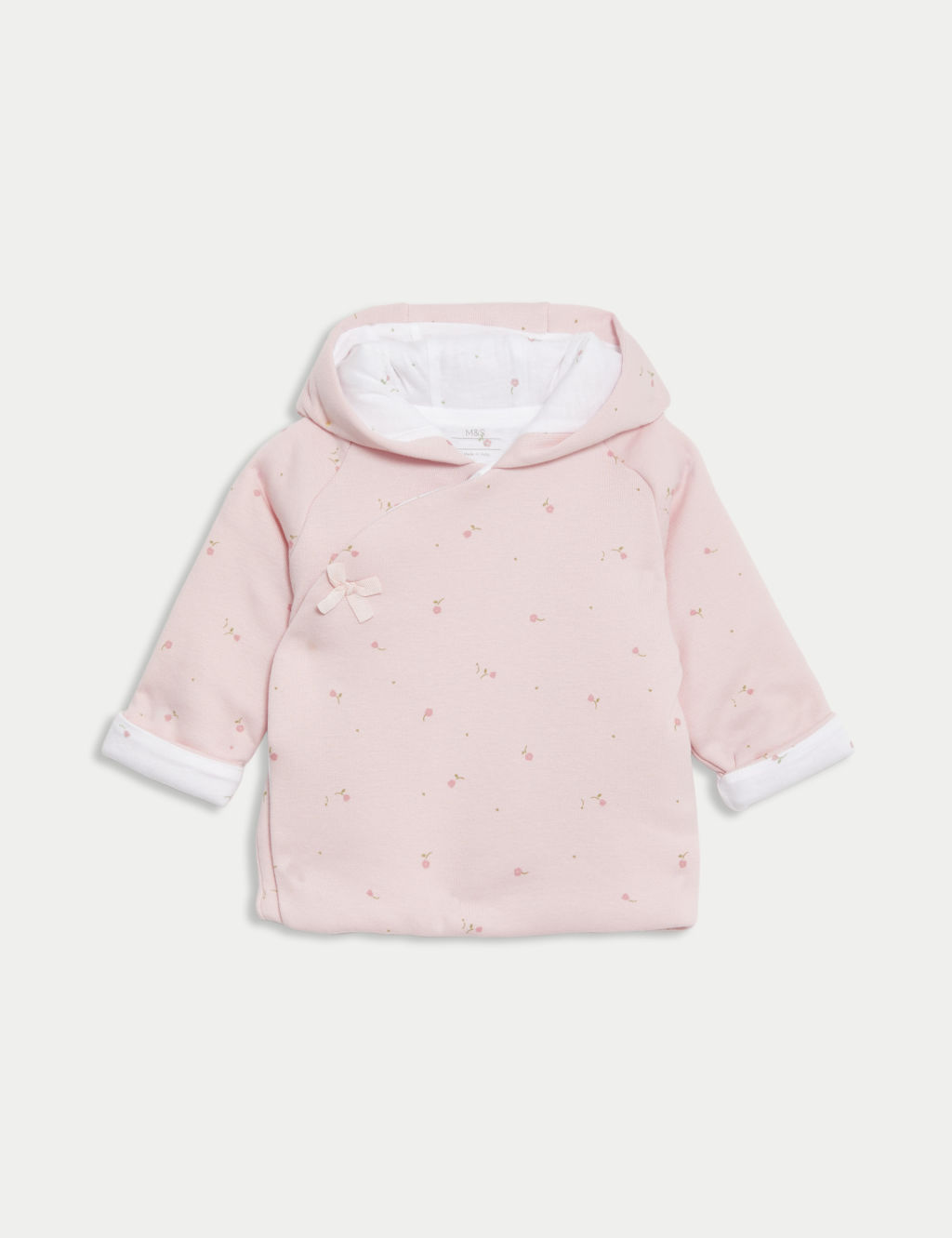 Pure Cotton Floral Hooded Jacket (7lbs-1 Yrs)