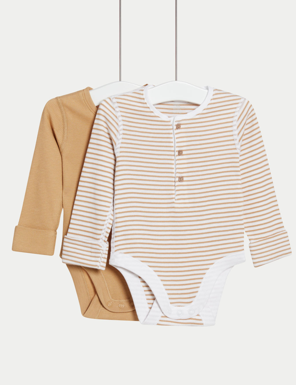 2pk Pure Cotton Bodysuits (0-3 Yrs)