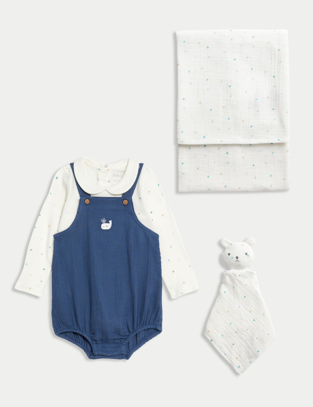 4pc Pure Cotton Gift Set (0-6 Mths)