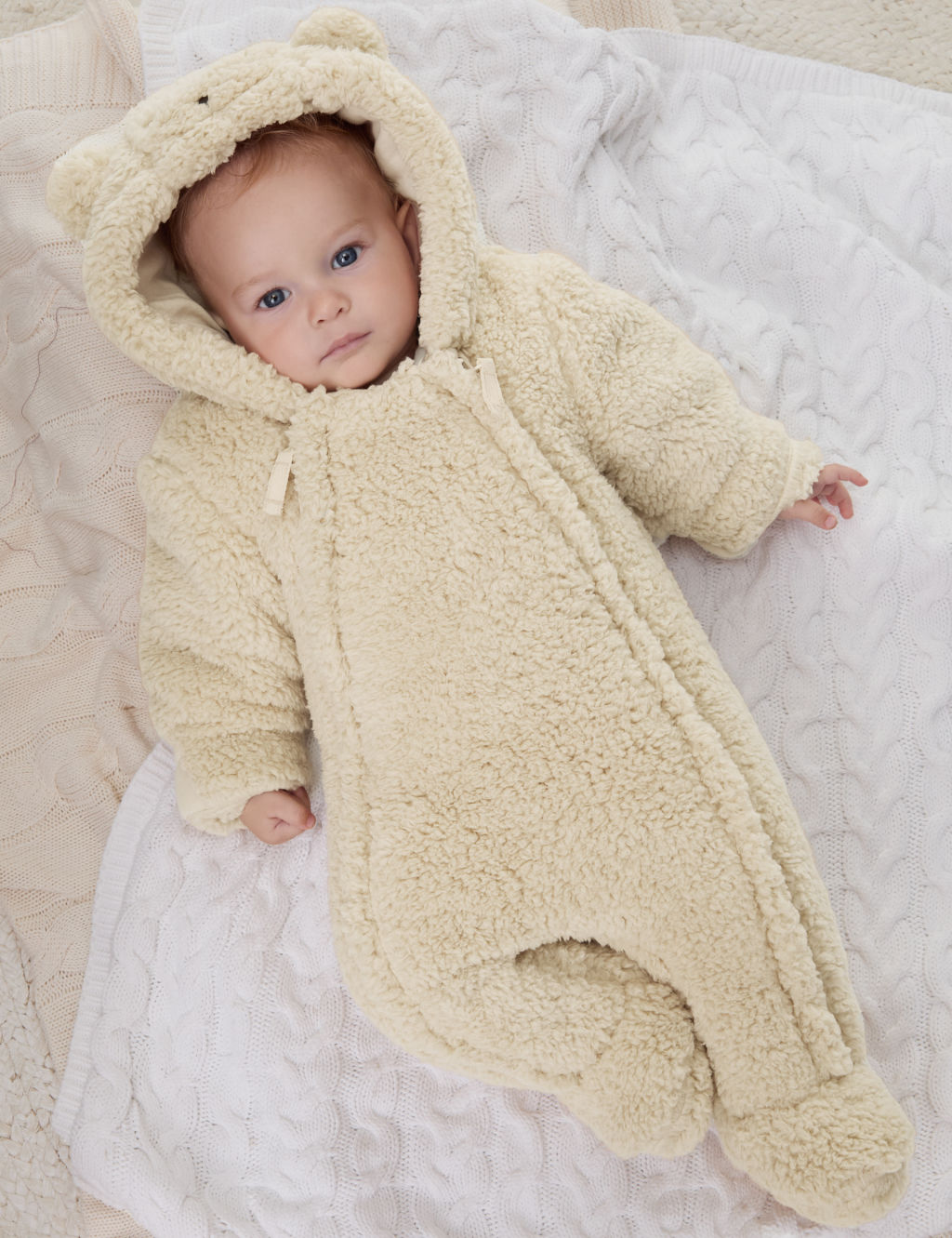 Borg Hooded Pramsuit (0-1 Yrs)