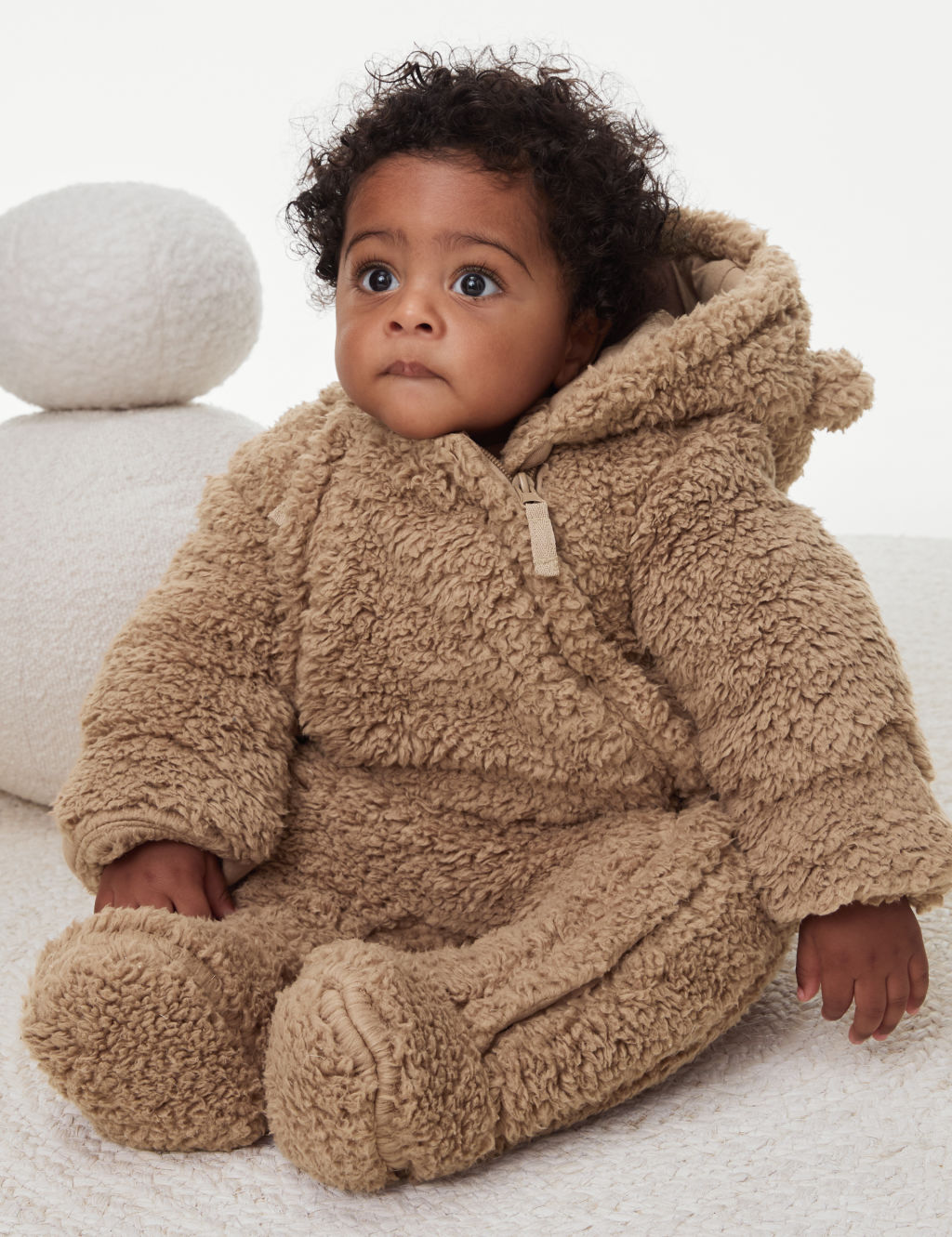 Borg Hooded Pramsuit (0-1 Yrs)