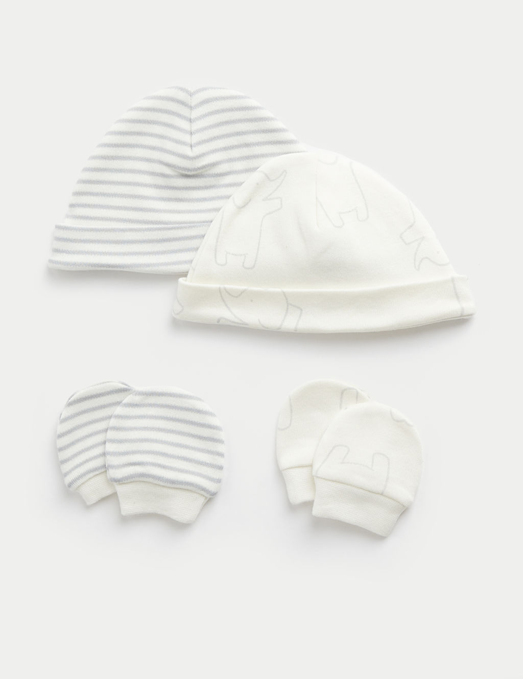 2pk Premature Hats & Mittens Set (3lbs-4lbs)