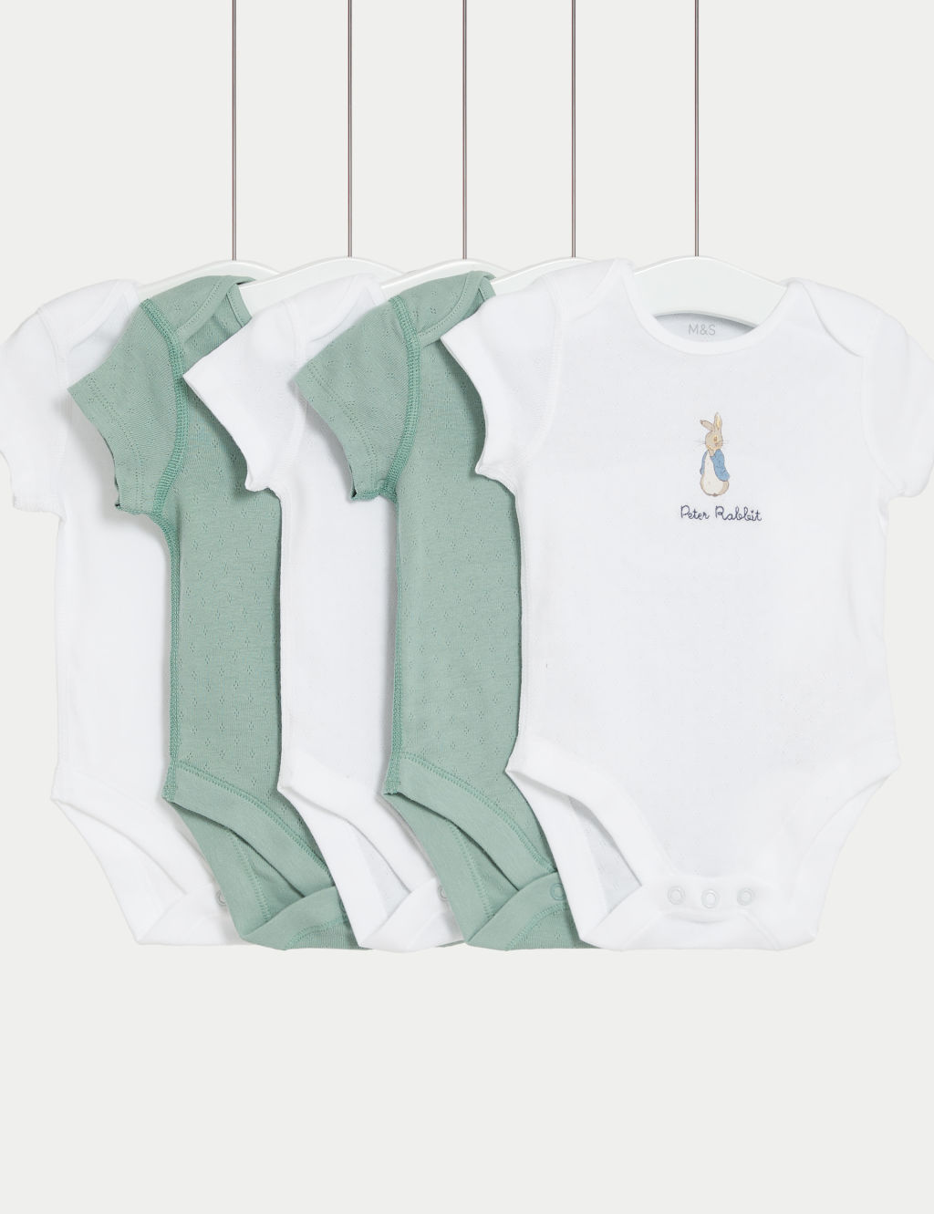 5pk Pure Cotton Bodysuits (6½lbs-3 Yrs) 3 of 4