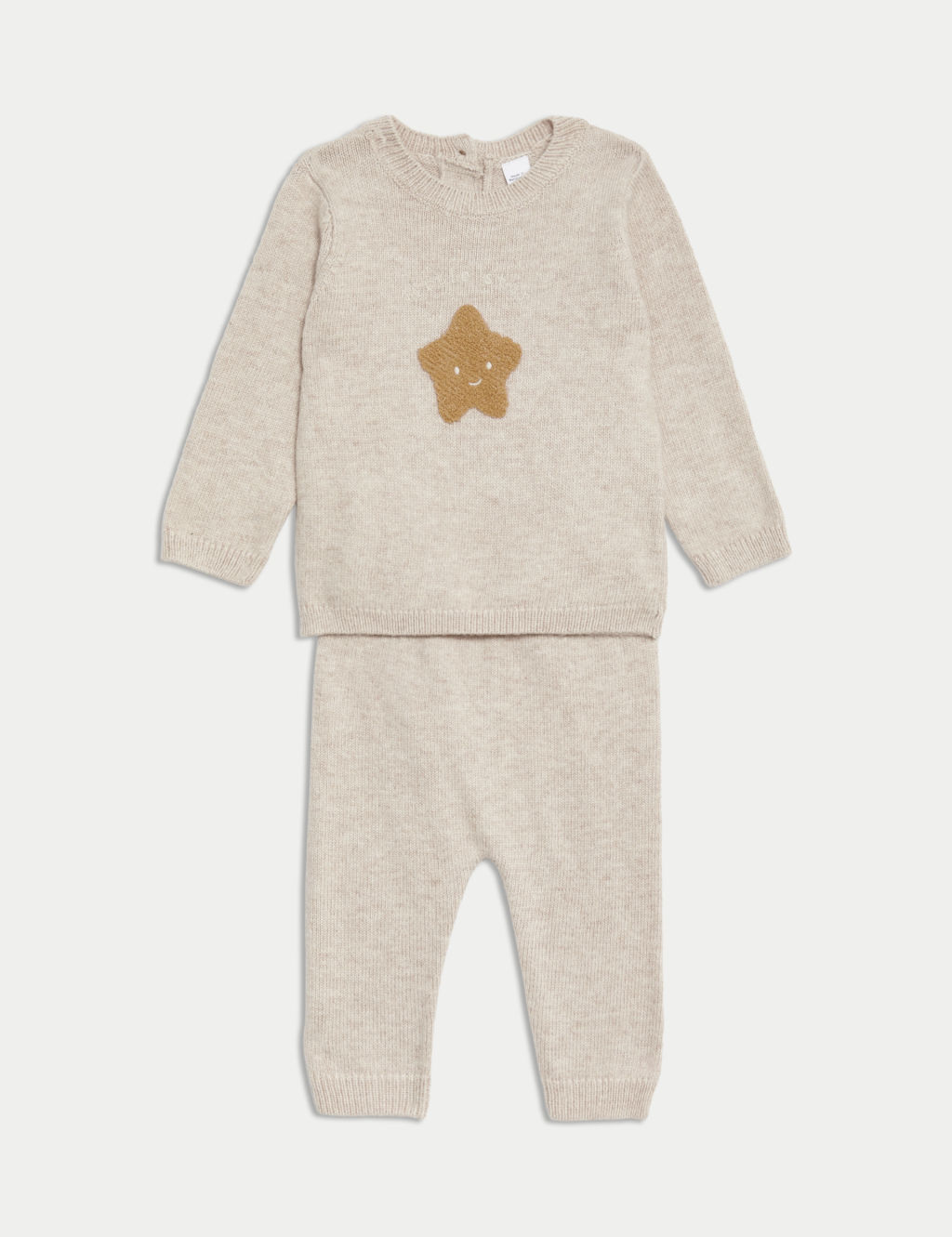 2pc Cotton Rich Knitted Star Outfit (7lbs-1 Yrs)