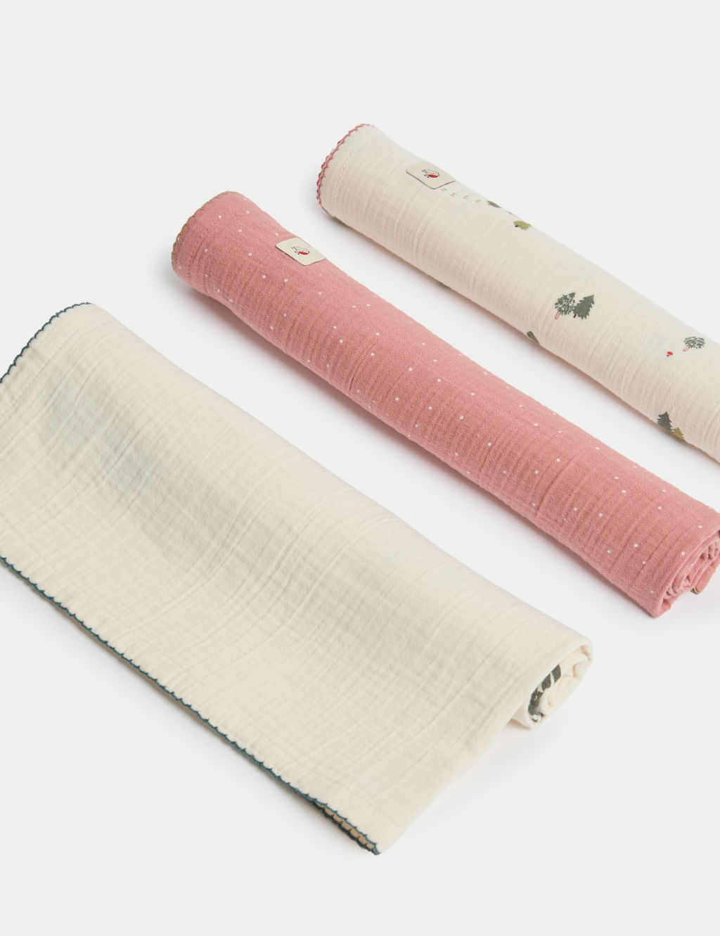 3pk Pure Cotton Alpine Muslin Squares
