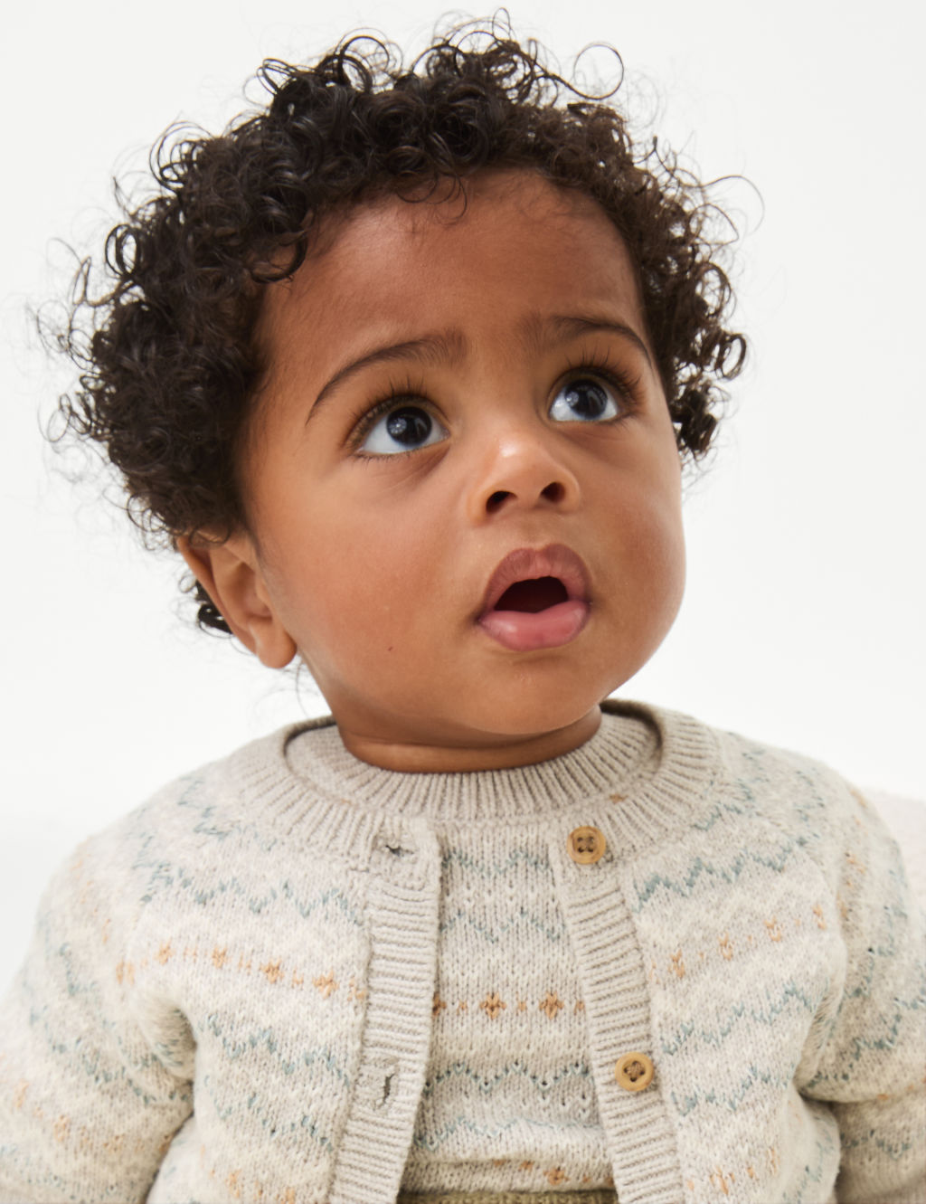 Pure Cotton Fair Isle Cardigan (0-12 Mths)