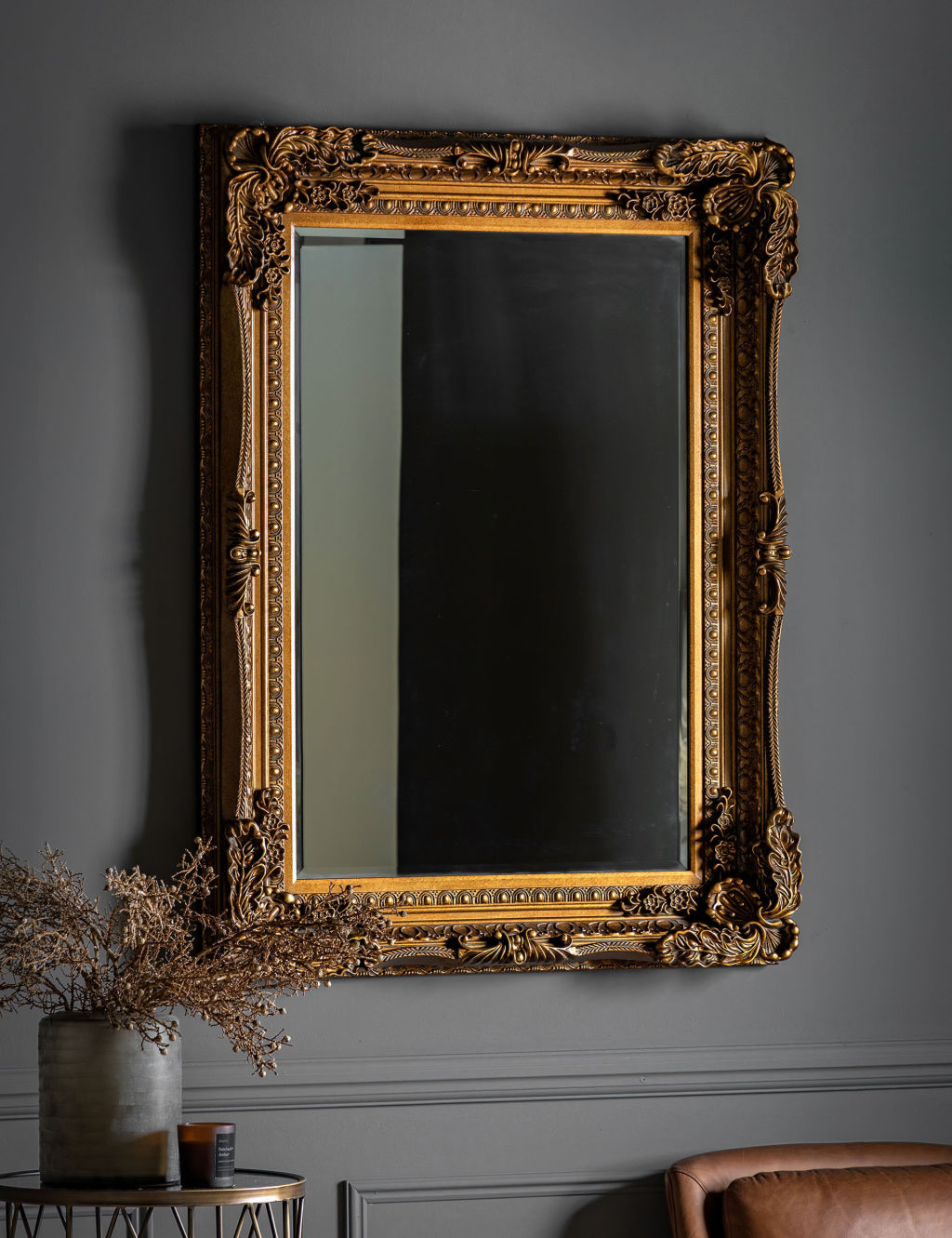 Carved Louis Extra Large Rectangular Mirror 3 of 4