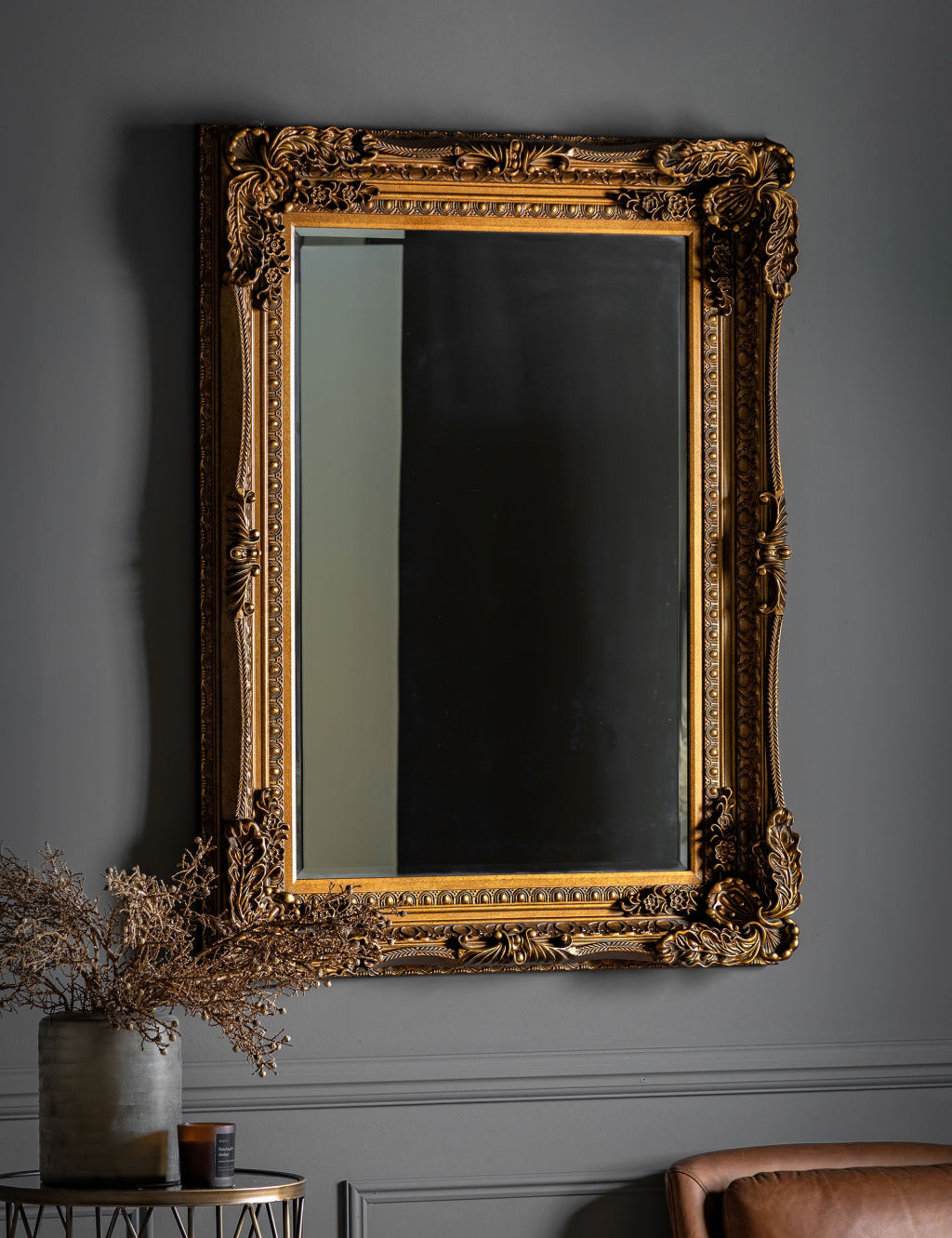 Carved Louis Extra Large Rectangular Mirror
