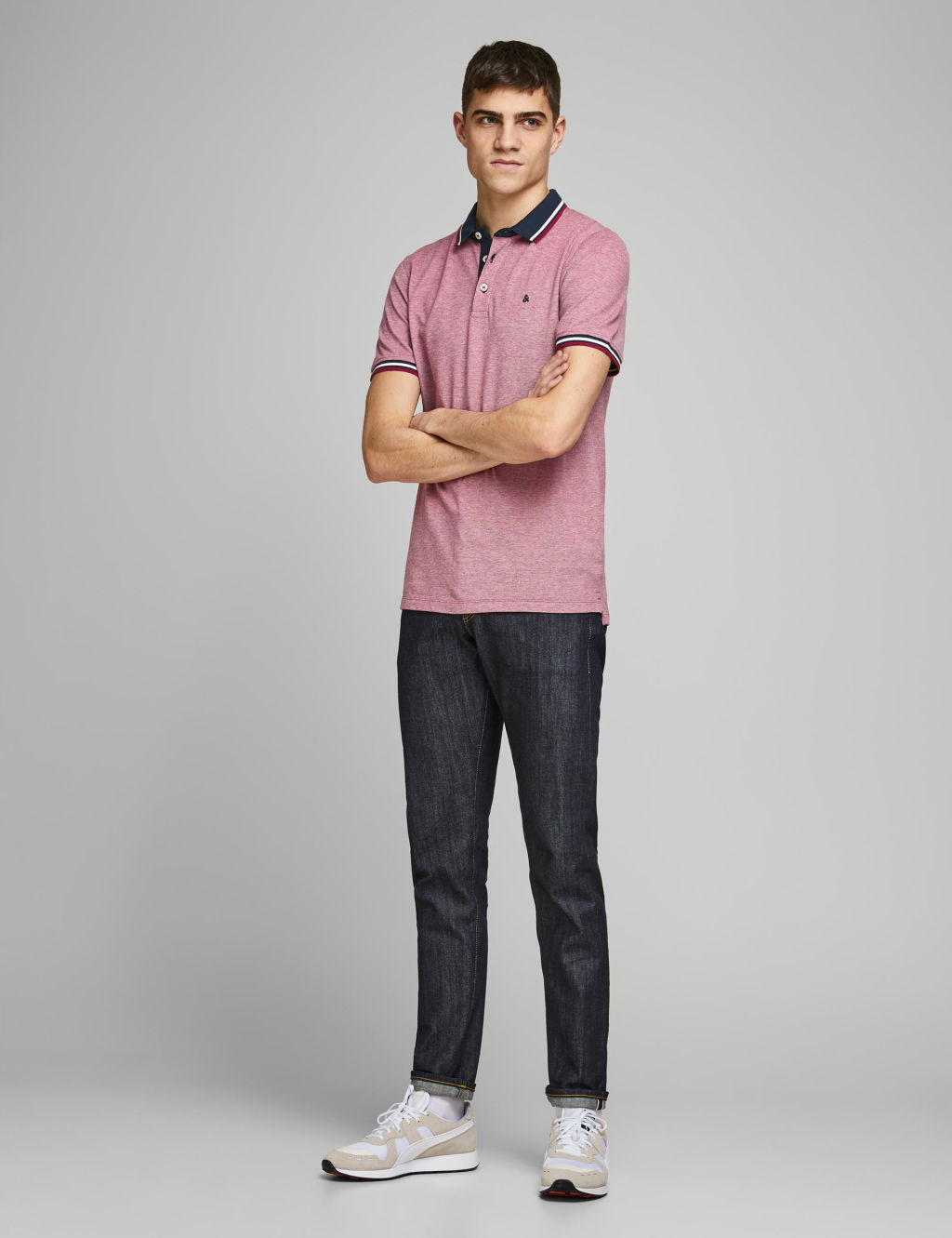 Slim Fit Pure Cotton Tipped Polo Shirt 6 of 7