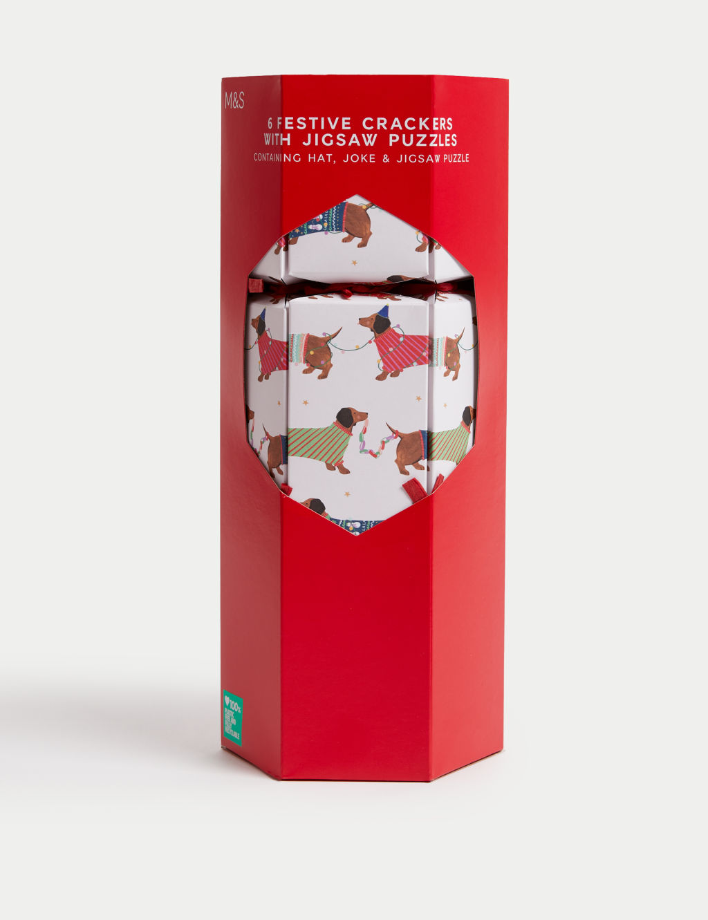 Triangular Christmas Crackers - Sausage Dog Design 3 of 4