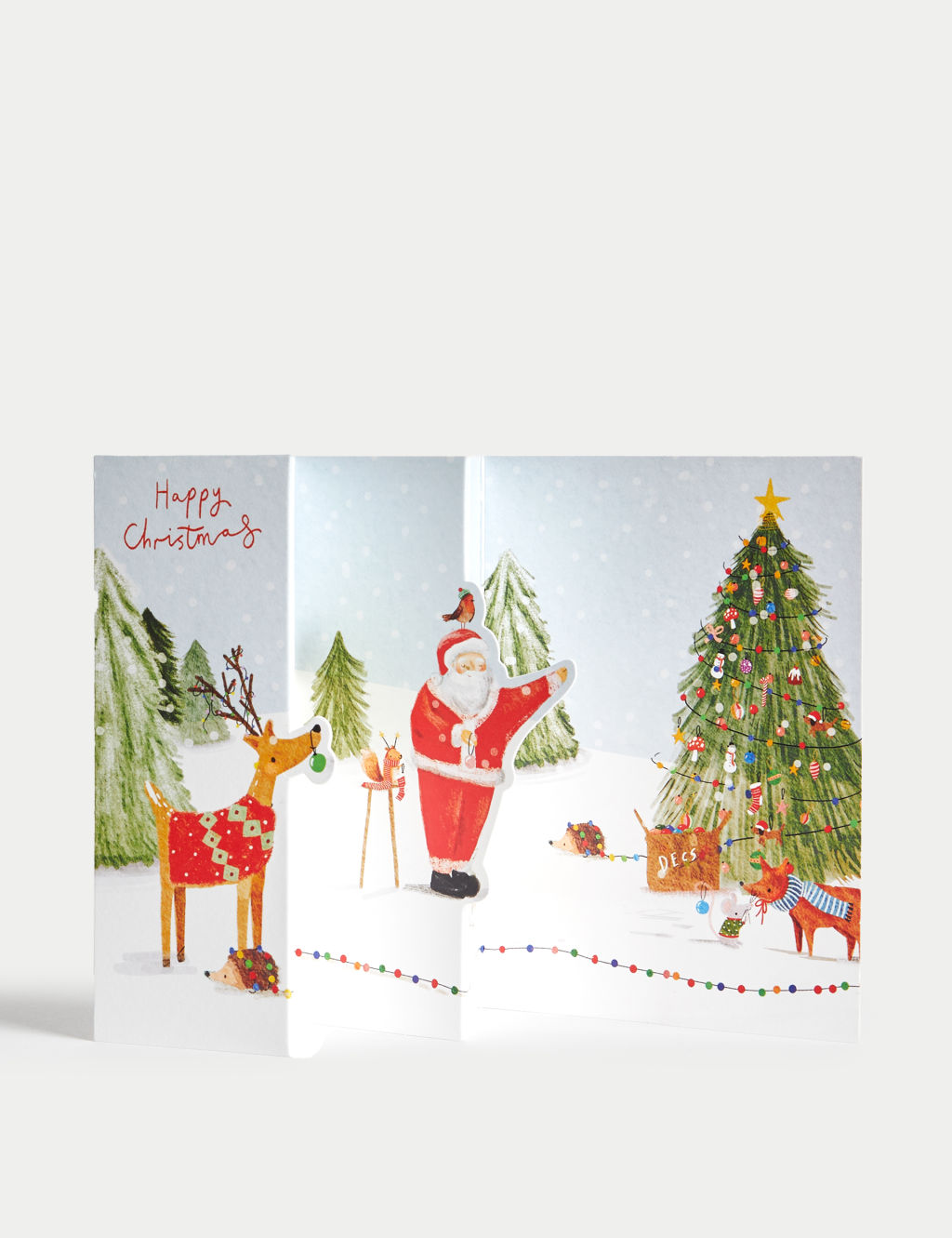 Luxury Charity Christmas Cards 3D Woodland Design M&S