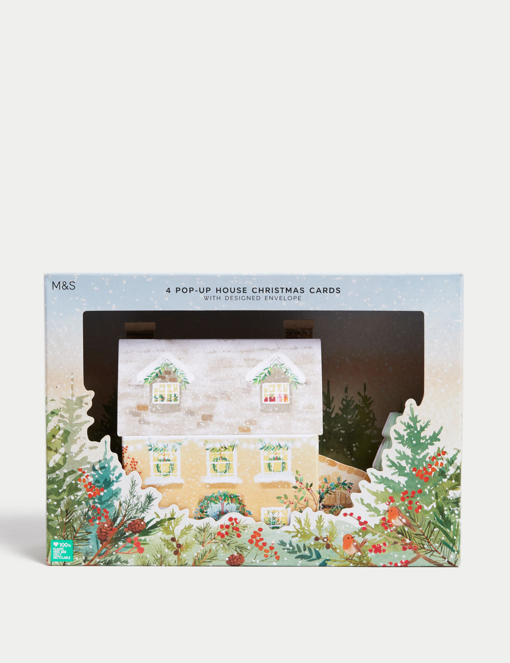 4 Charity Christmas Cards - 3D Pop-up House Design