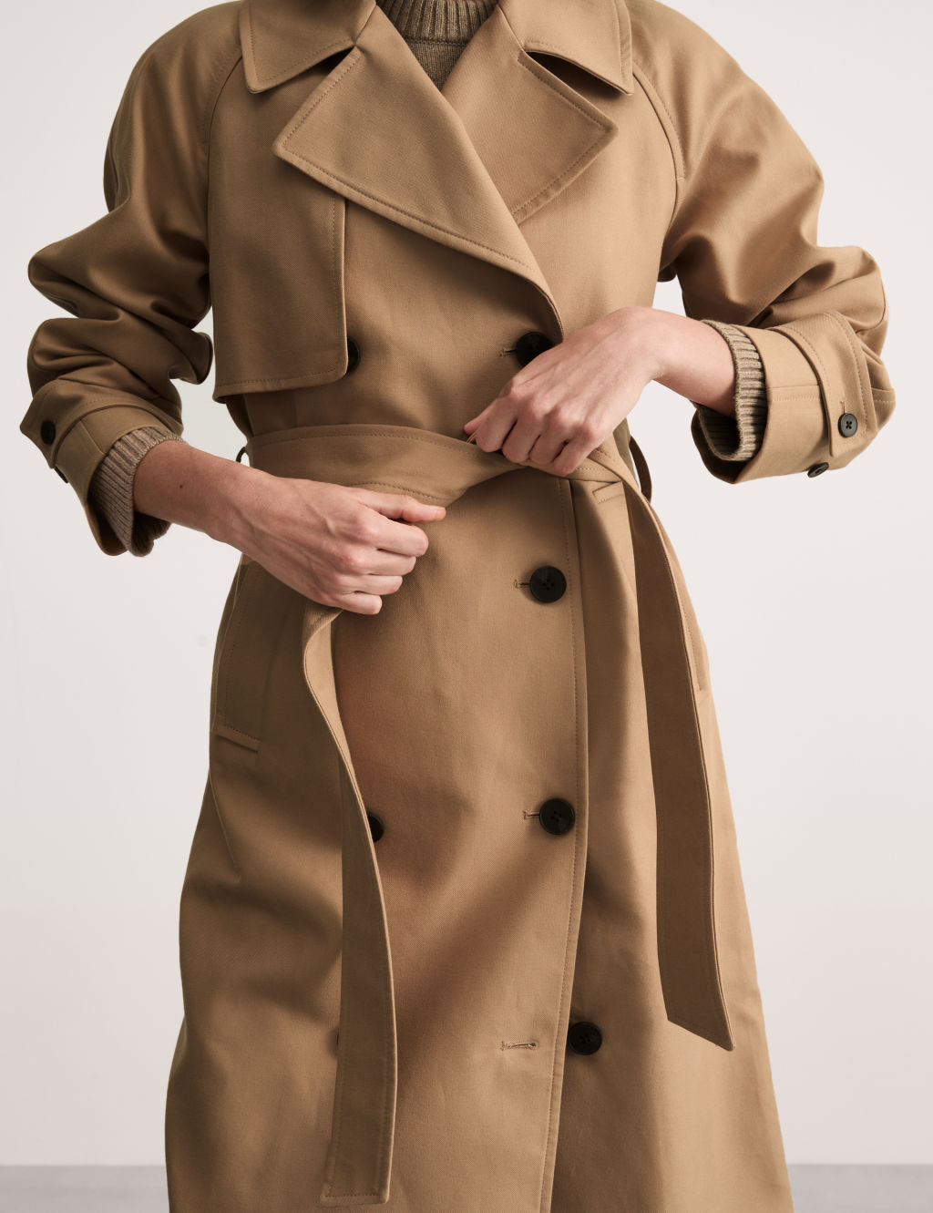 Pure Cotton Belted Trench Coat 2 of 9