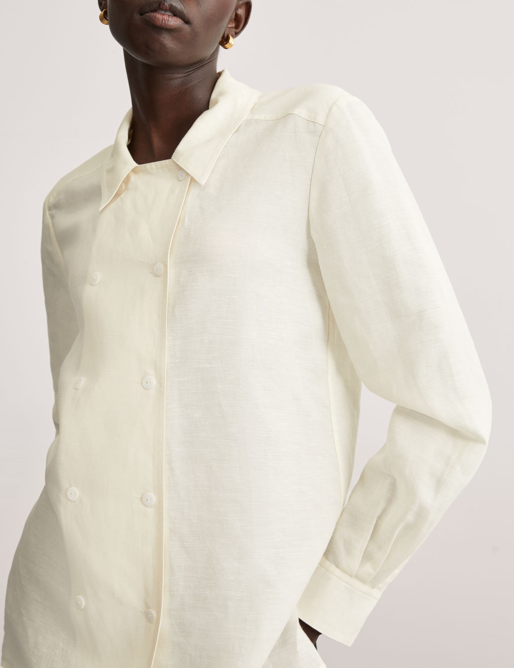 Linen Rich Button Detail Shirt 7 of 9