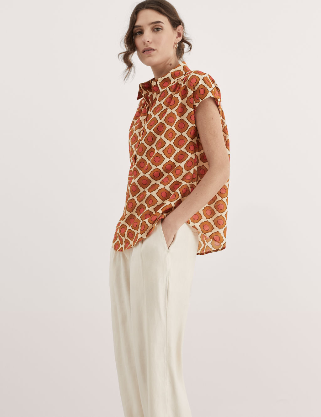 Cotton Rich Geometric Top 3 of 6