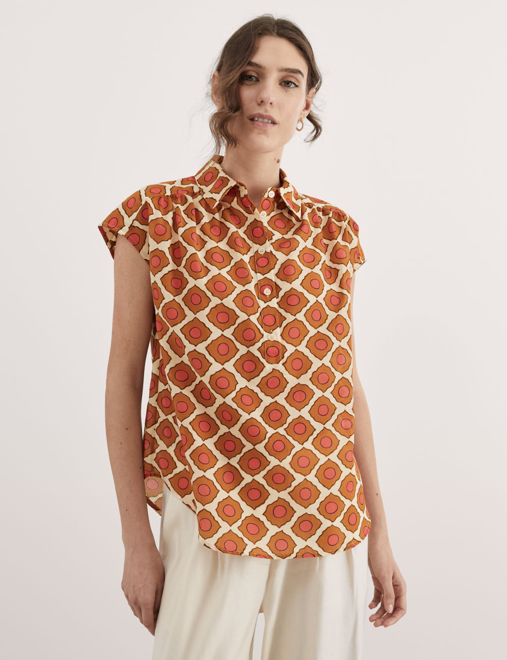 Cotton Rich Geometric Top 5 of 6