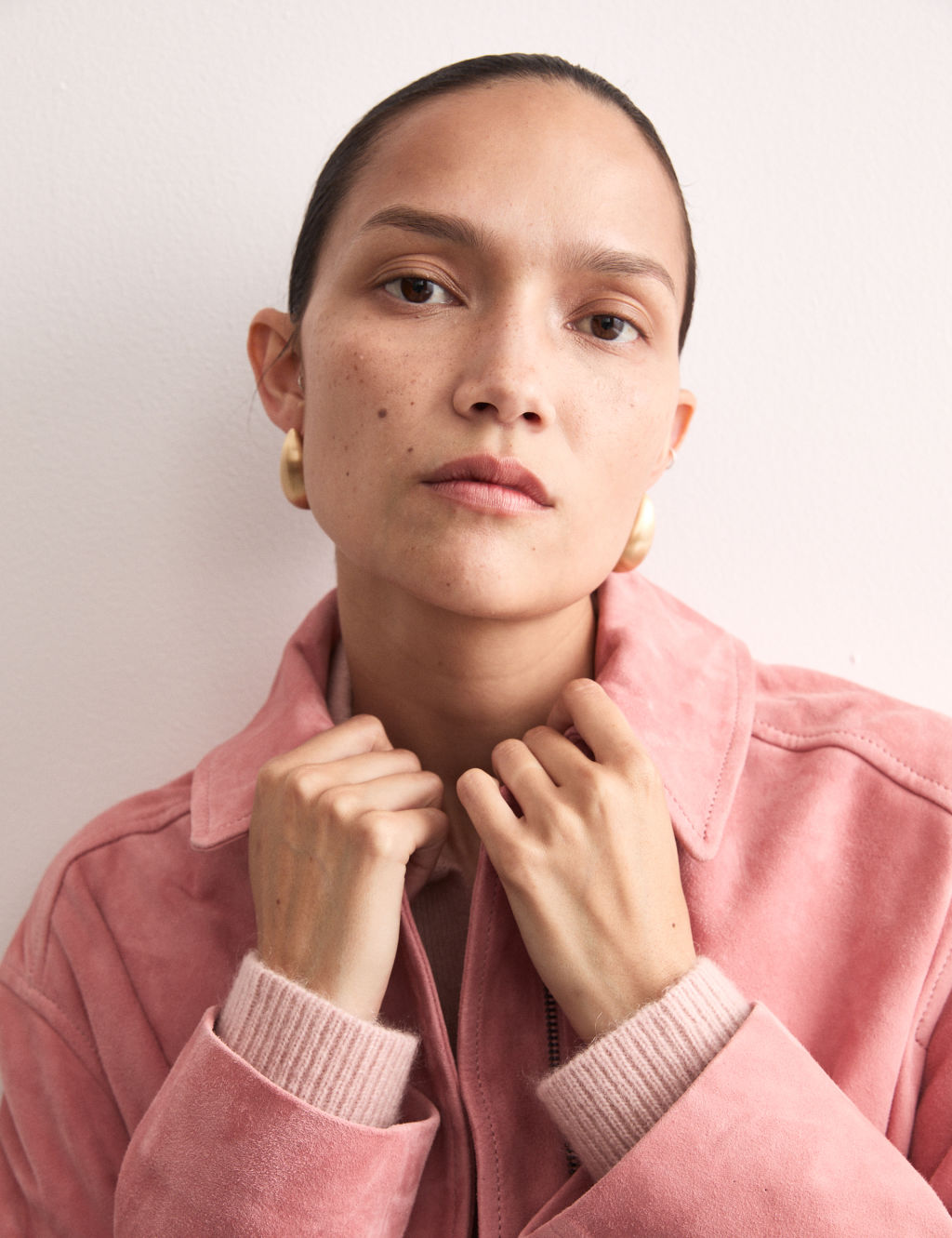 Suede Relaxed Trucker Jacket