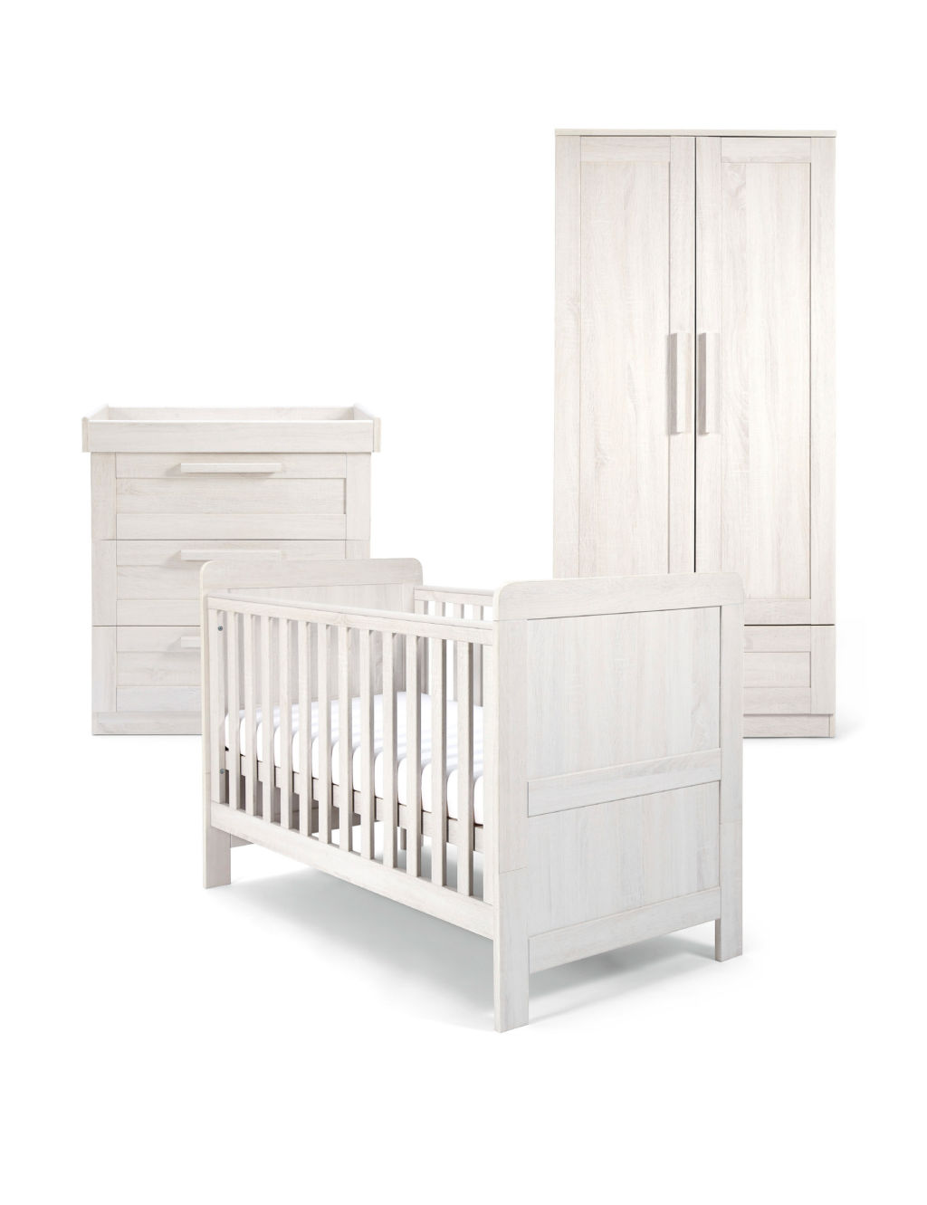 Atlas 3 Piece Cotbed Range with Dresser and Wardrobe