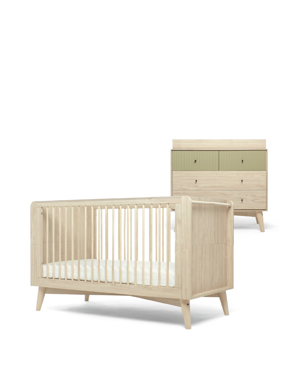 Coxley 2 Piece Cotbed Set with Dresser