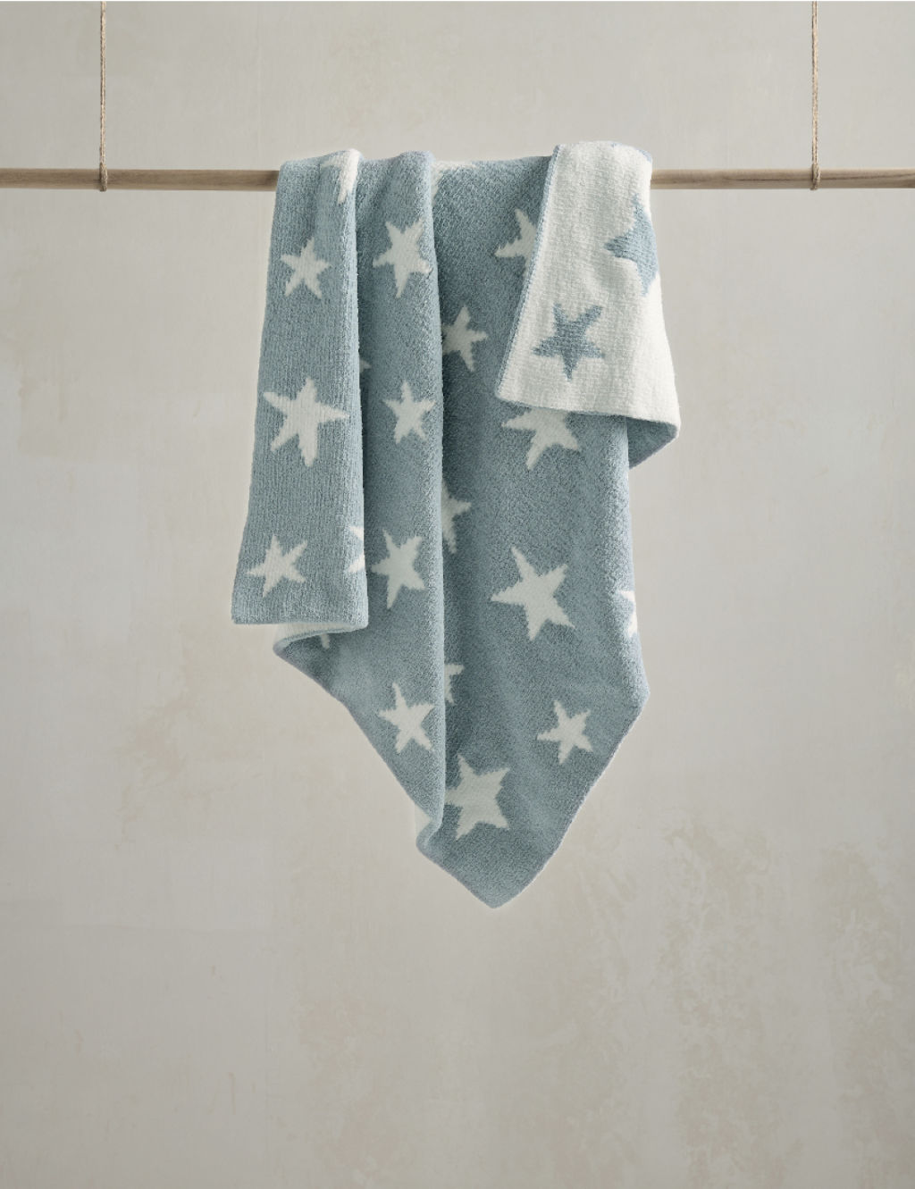 Chenille Blanket - Blue Star