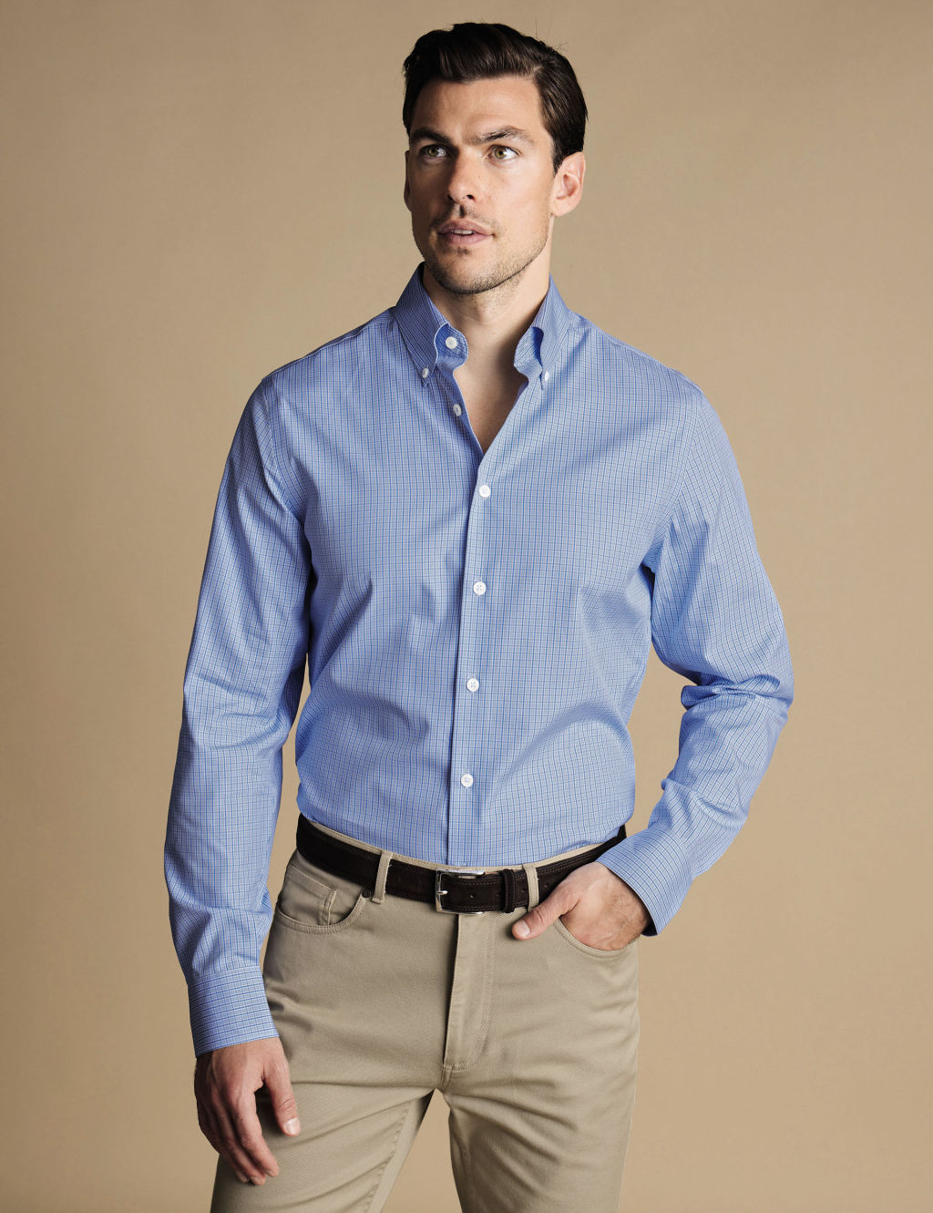 Slim Fit Non Iron Pure Cotton Check Shirt